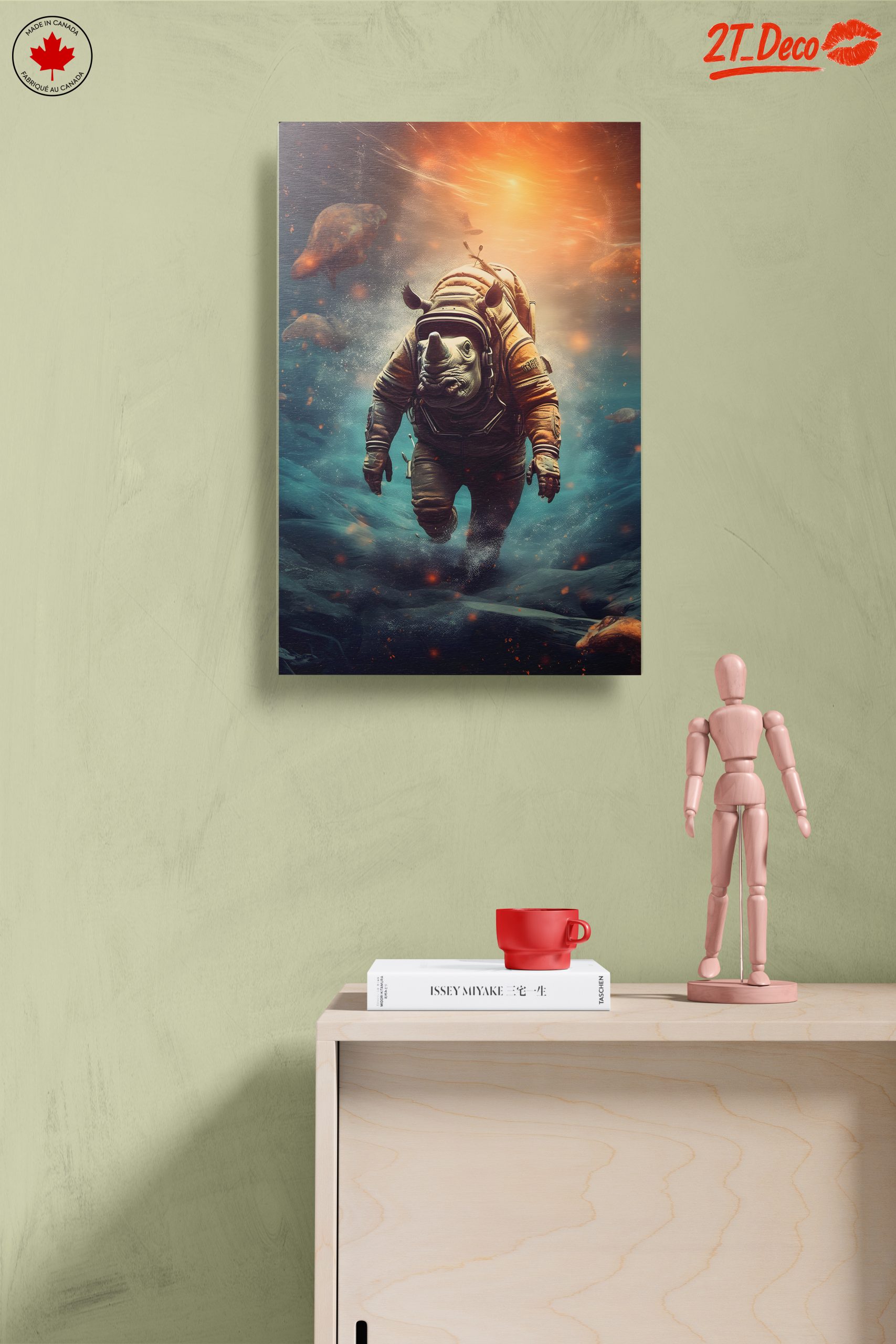Astronaut Rhino Exploring the Depths - Image 14