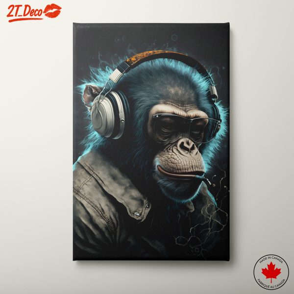 Cool Monkey with Headphones