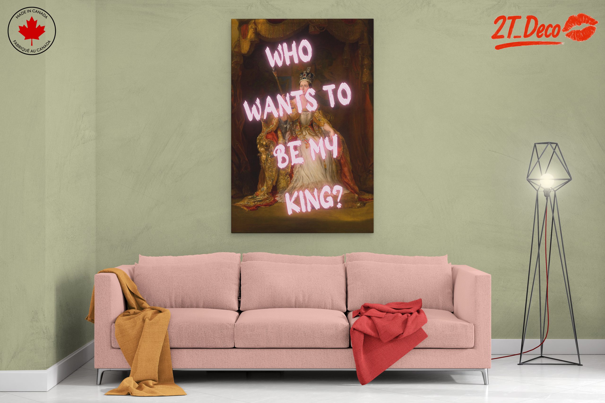 Regal Portrait with Playful Text - Image 2