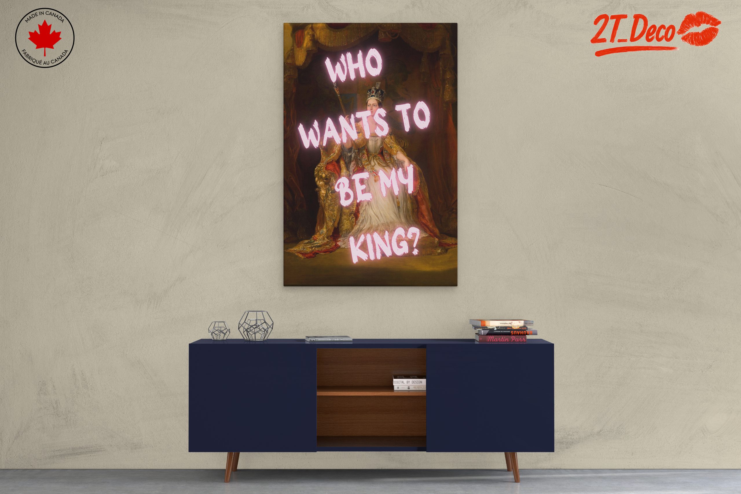 Regal Portrait with Playful Text - Image 3
