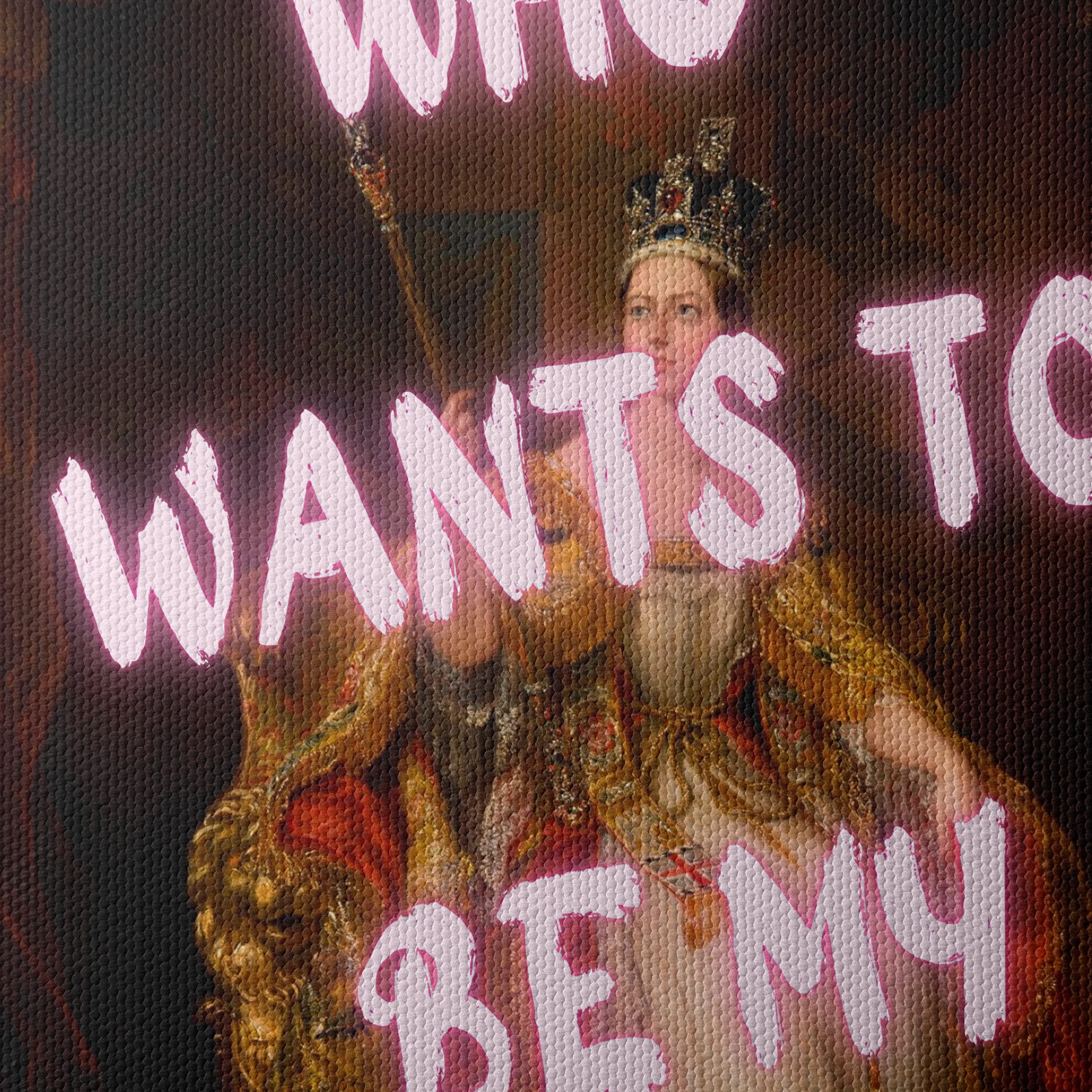 Regal Portrait with Playful Text - Image 4