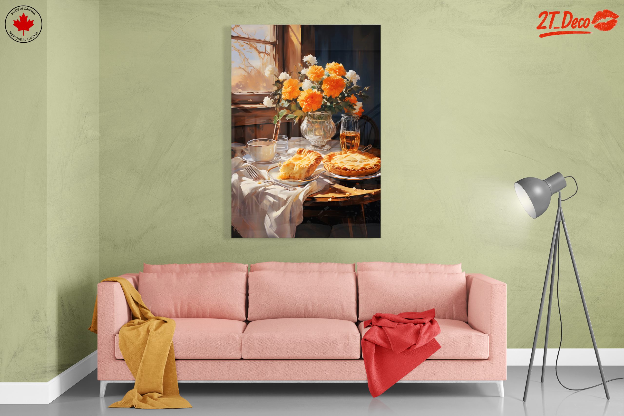 Still Life With Delicious Pastry and Floral Arrangement - Image 7