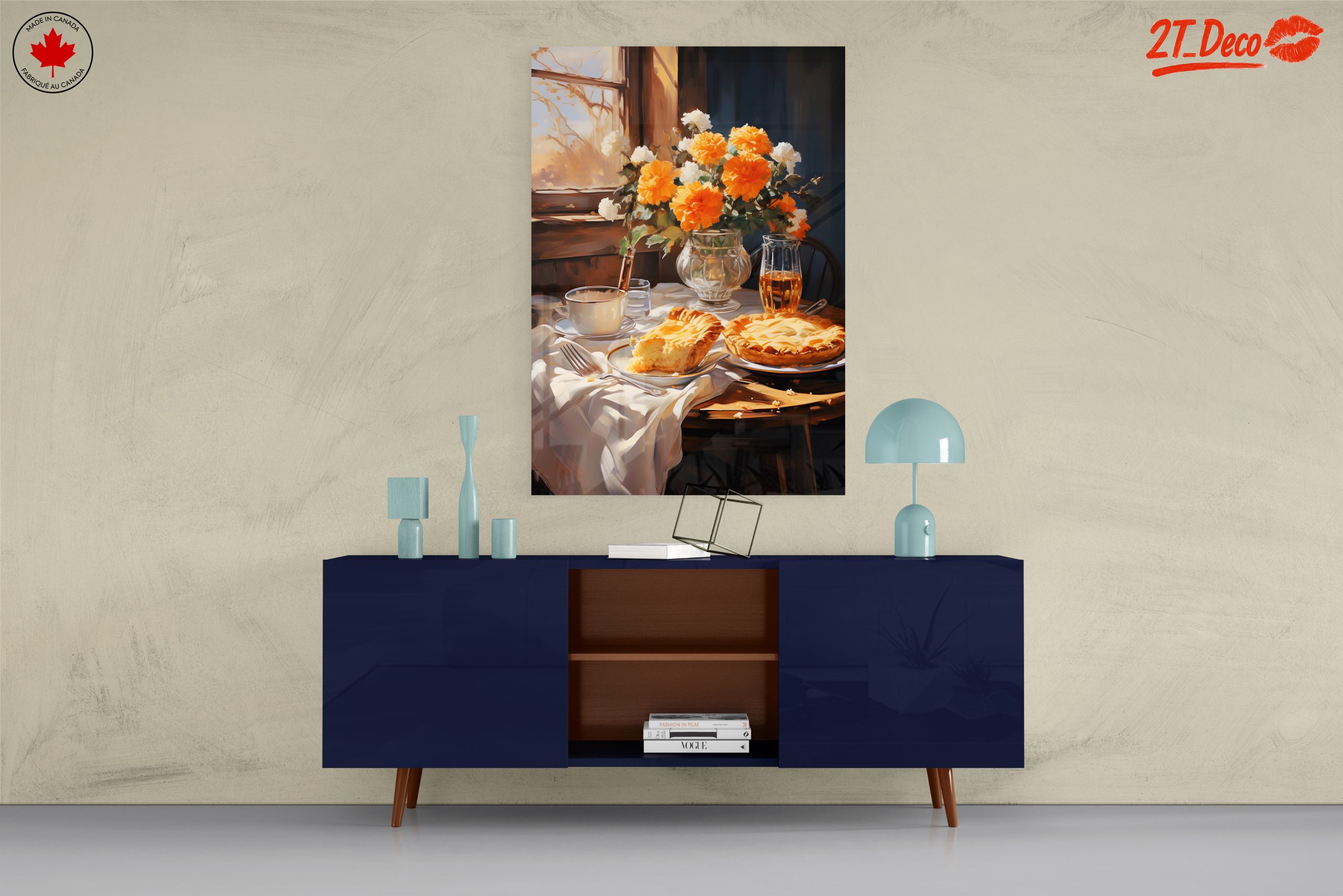 Still Life With Delicious Pastry and Floral Arrangement - Image 8