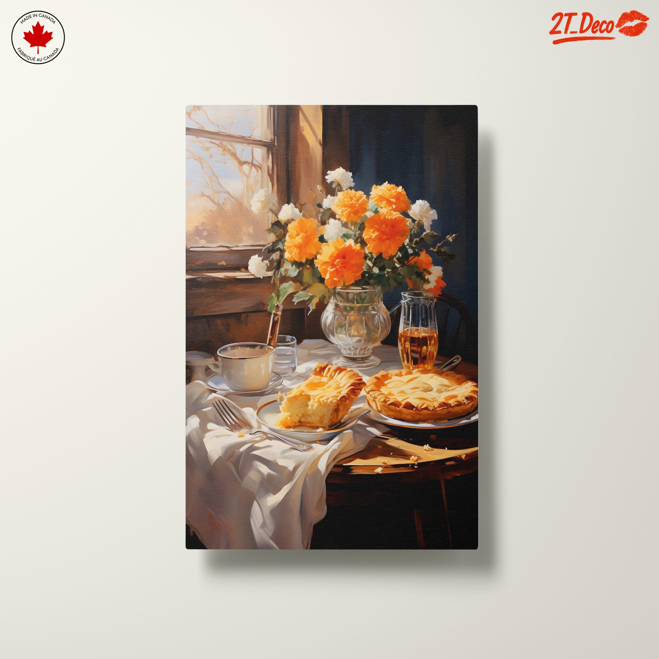 Still Life With Delicious Pastry and Floral Arrangement - Image 10