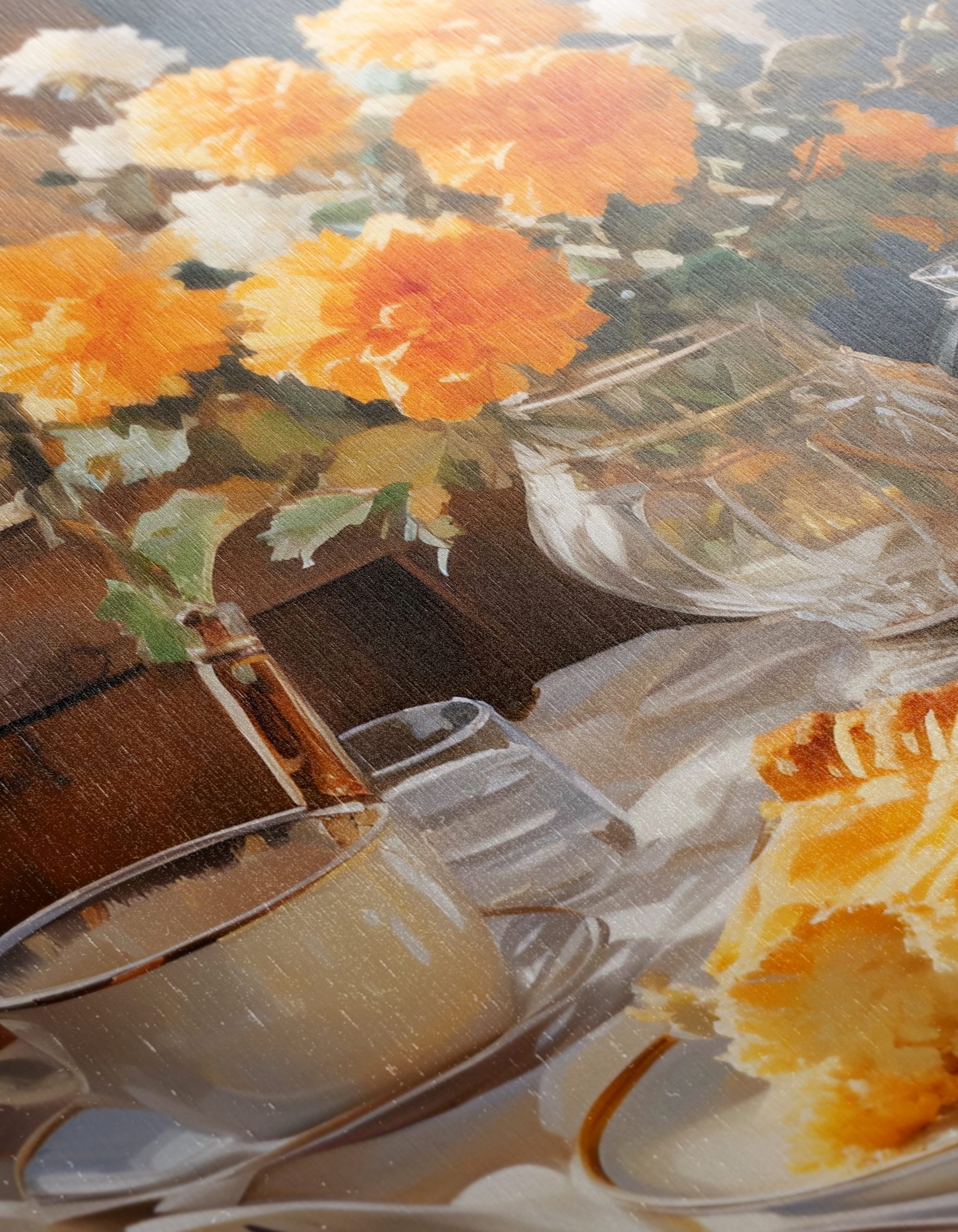 Still Life With Delicious Pastry and Floral Arrangement - Image 12