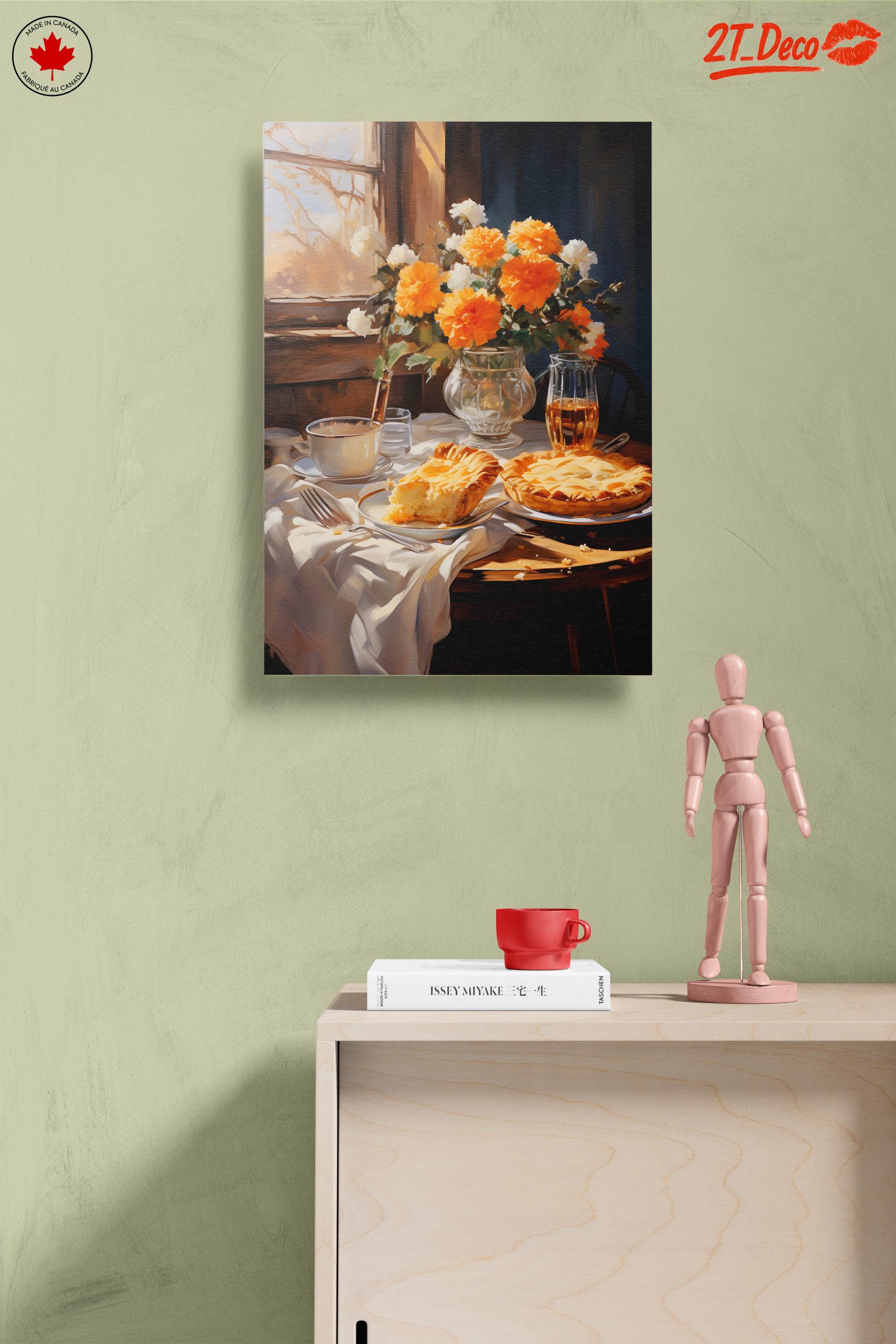 Still Life With Delicious Pastry and Floral Arrangement - Image 14