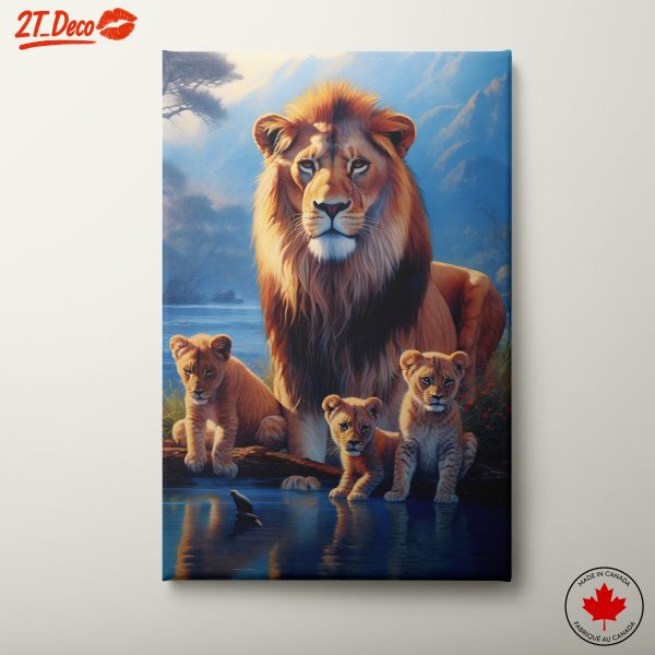 Majestic Lion and Cub Art