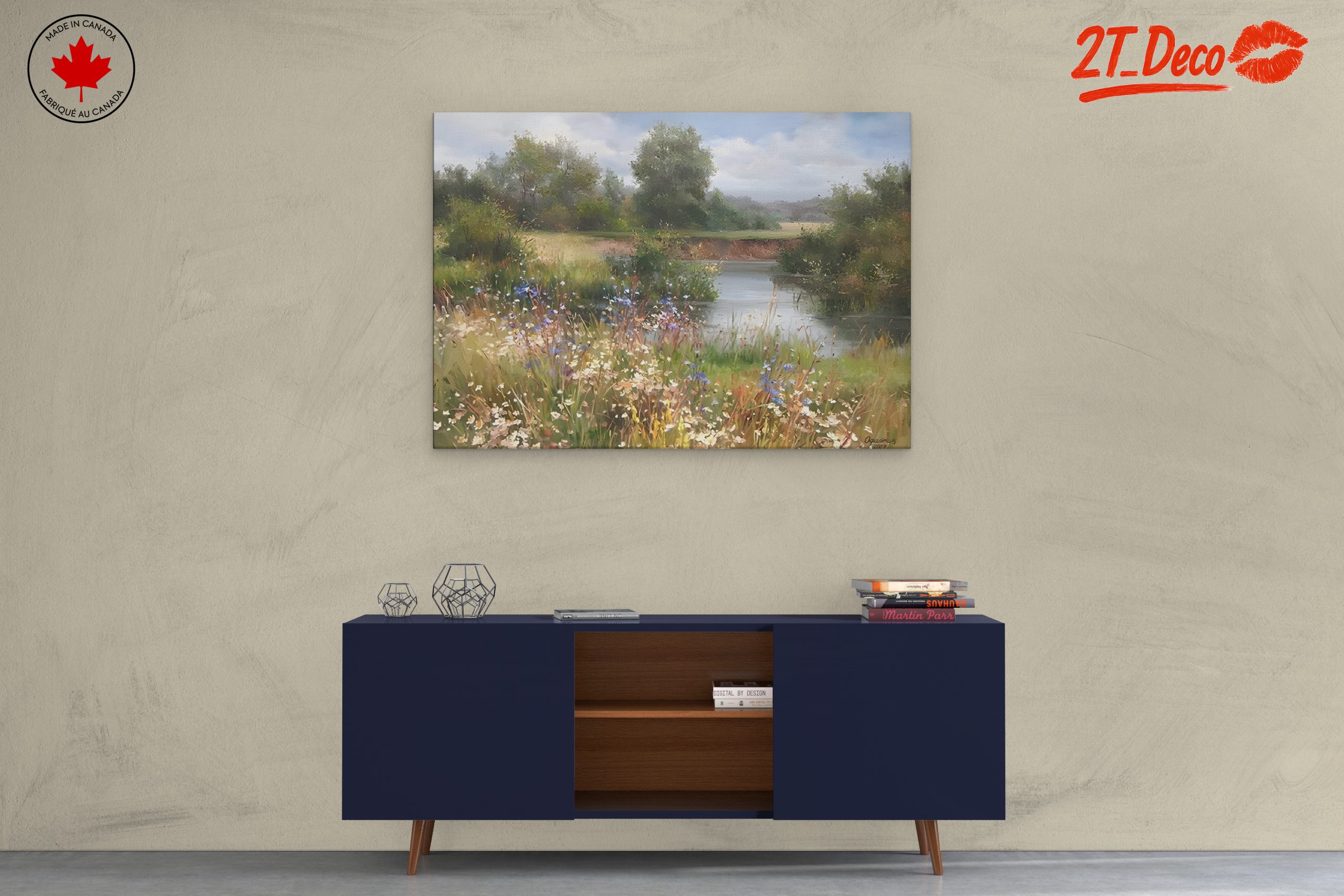 Serene Nature Landscape with Flowers 2 - Image 3