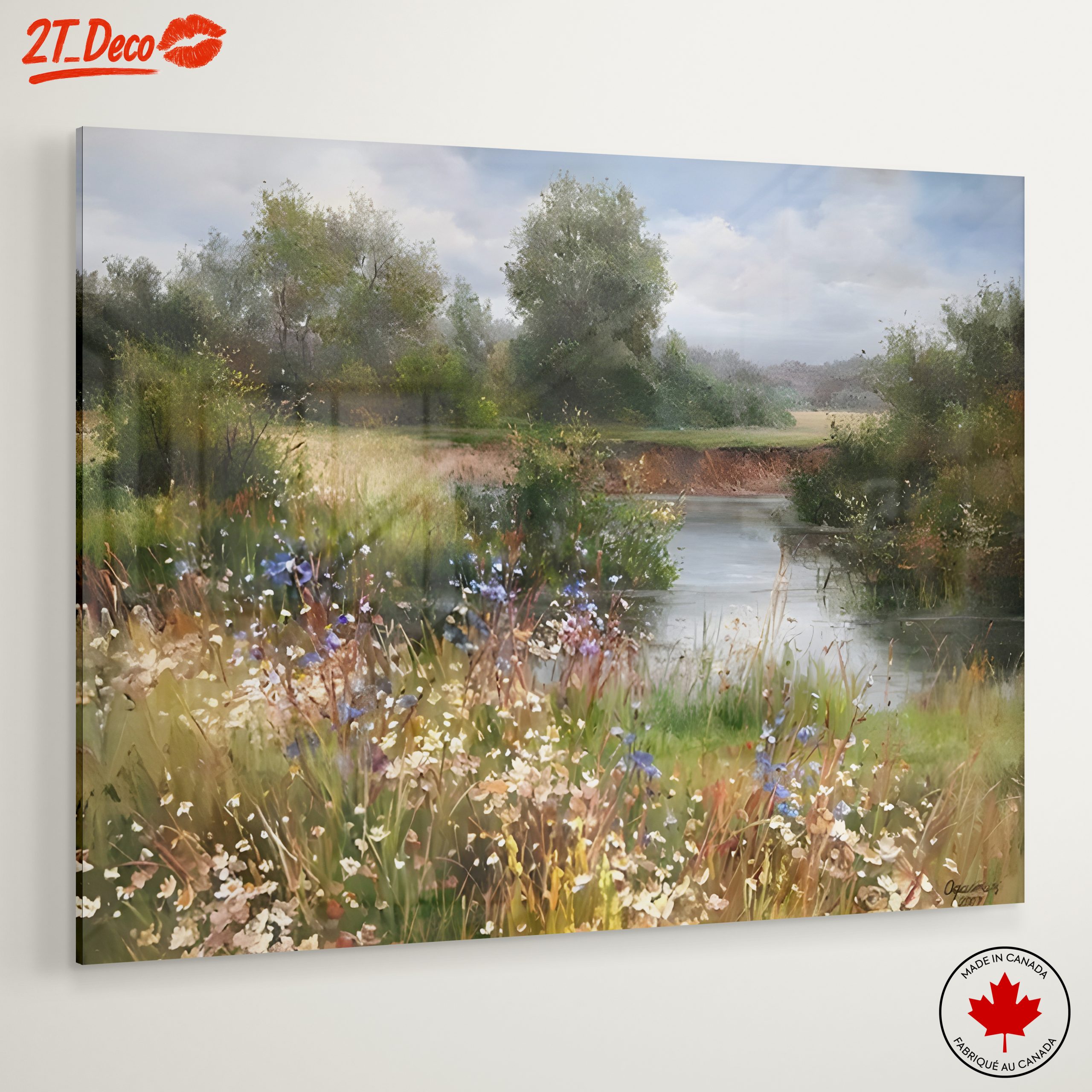 Serene Nature Landscape with Flowers 2 - Image 6