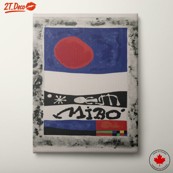 Bold Abstract Art with Red and Blue