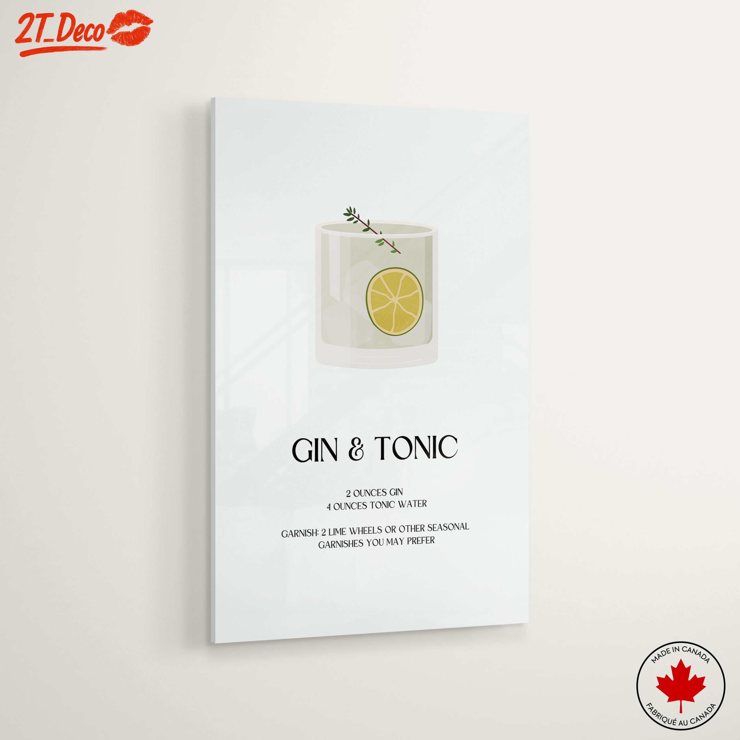 Gin and Tonic Recipe Wall Art - Image 6