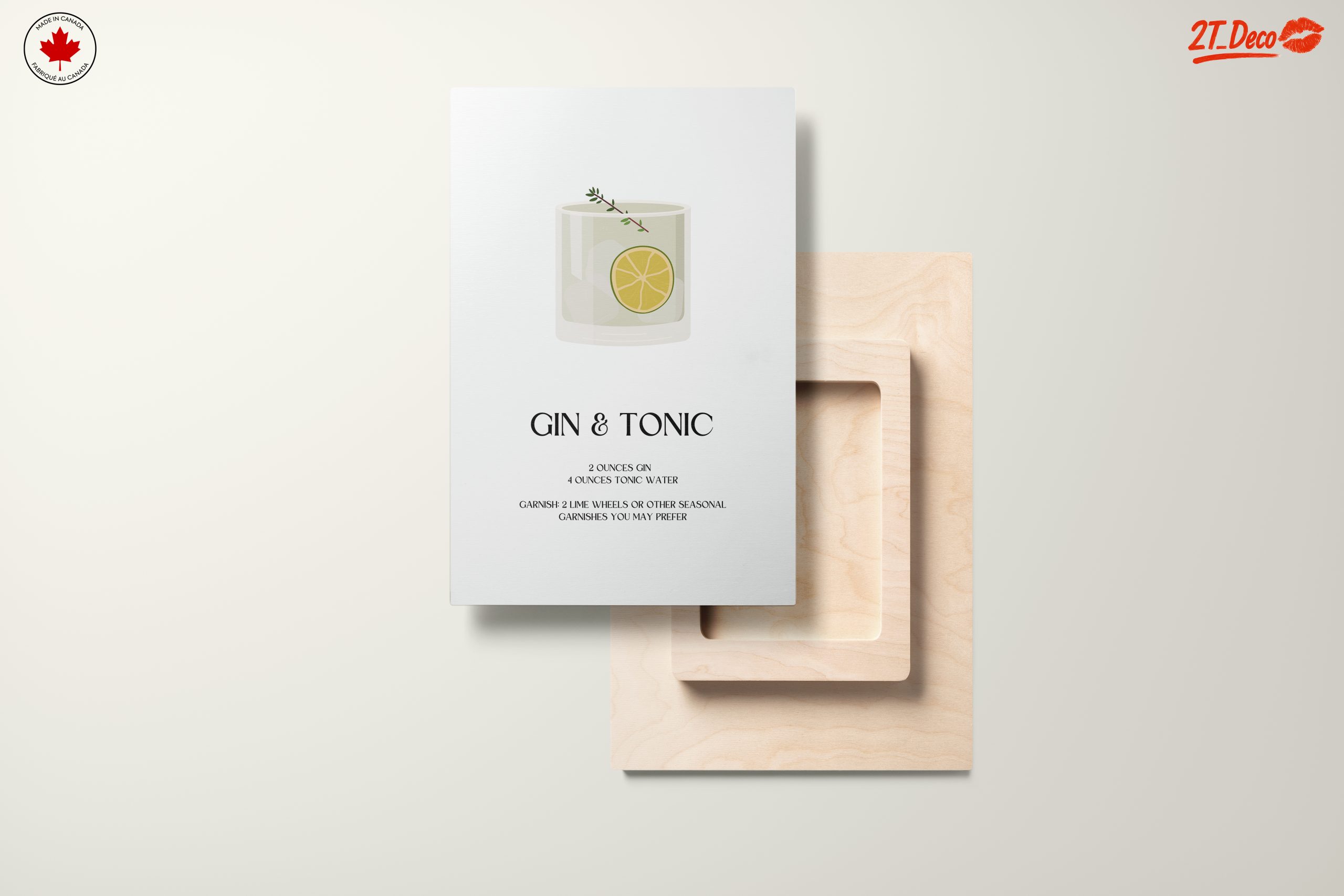 Gin and Tonic Recipe Wall Art - Image 11