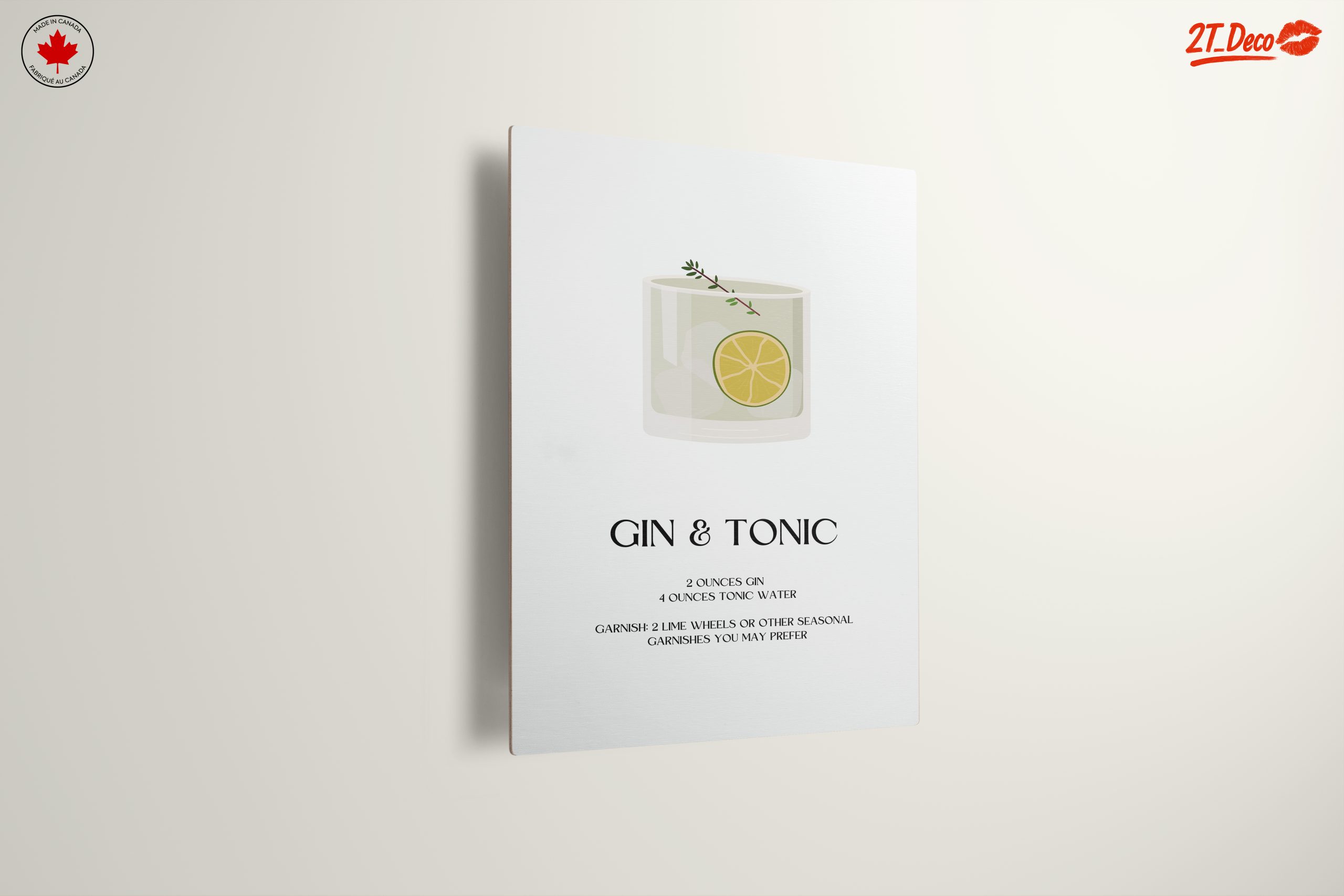 Gin and Tonic Recipe Wall Art - Image 13