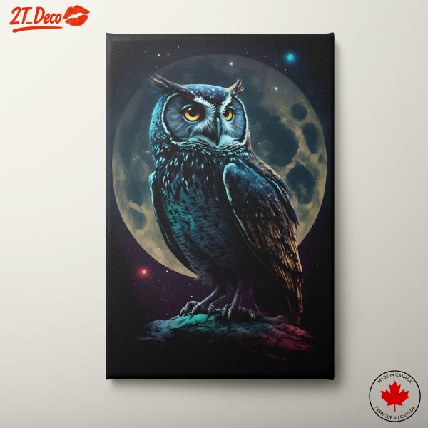 Majestic Owl in Starry Night