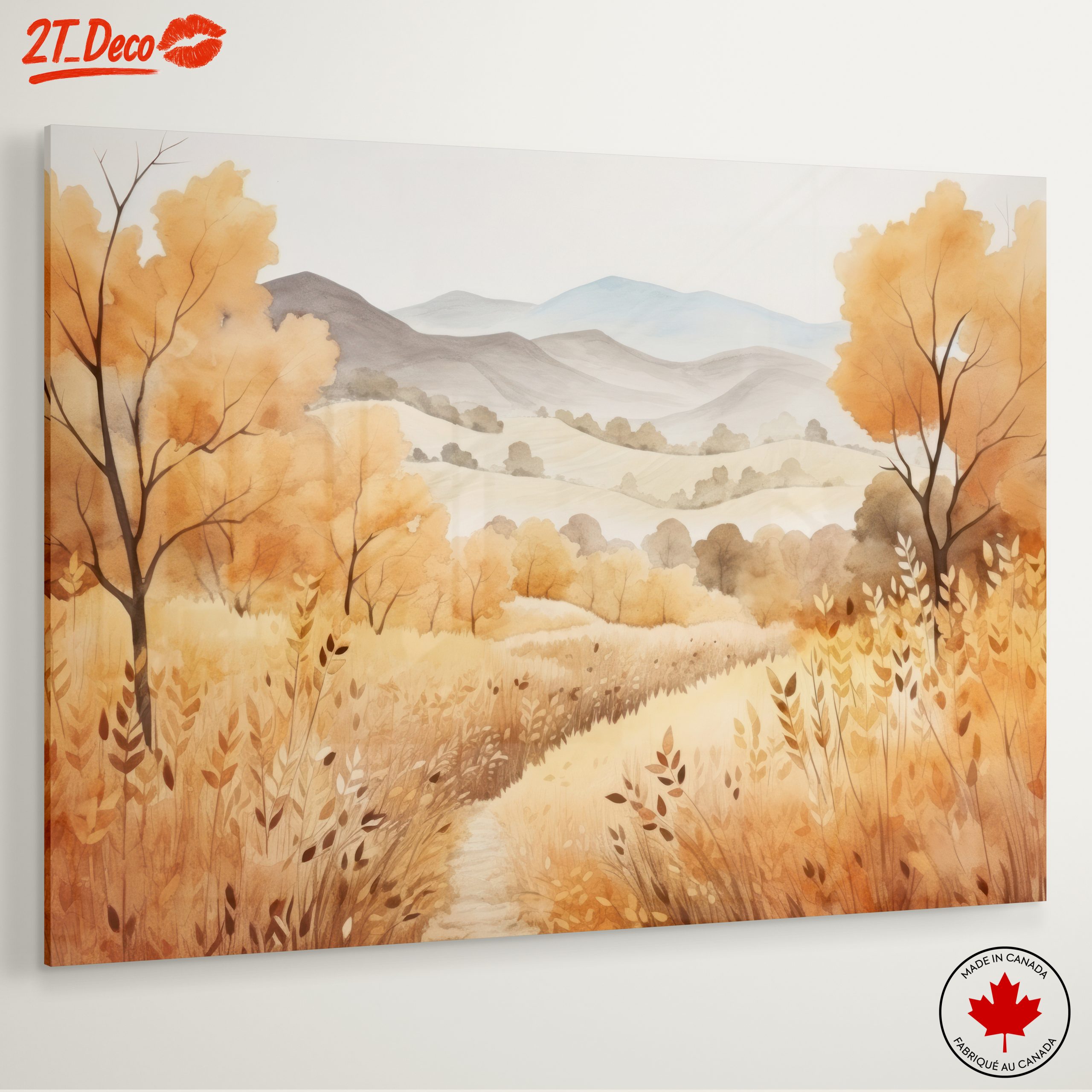 Warm Autumn Landscape with Golden Trees - Image 6