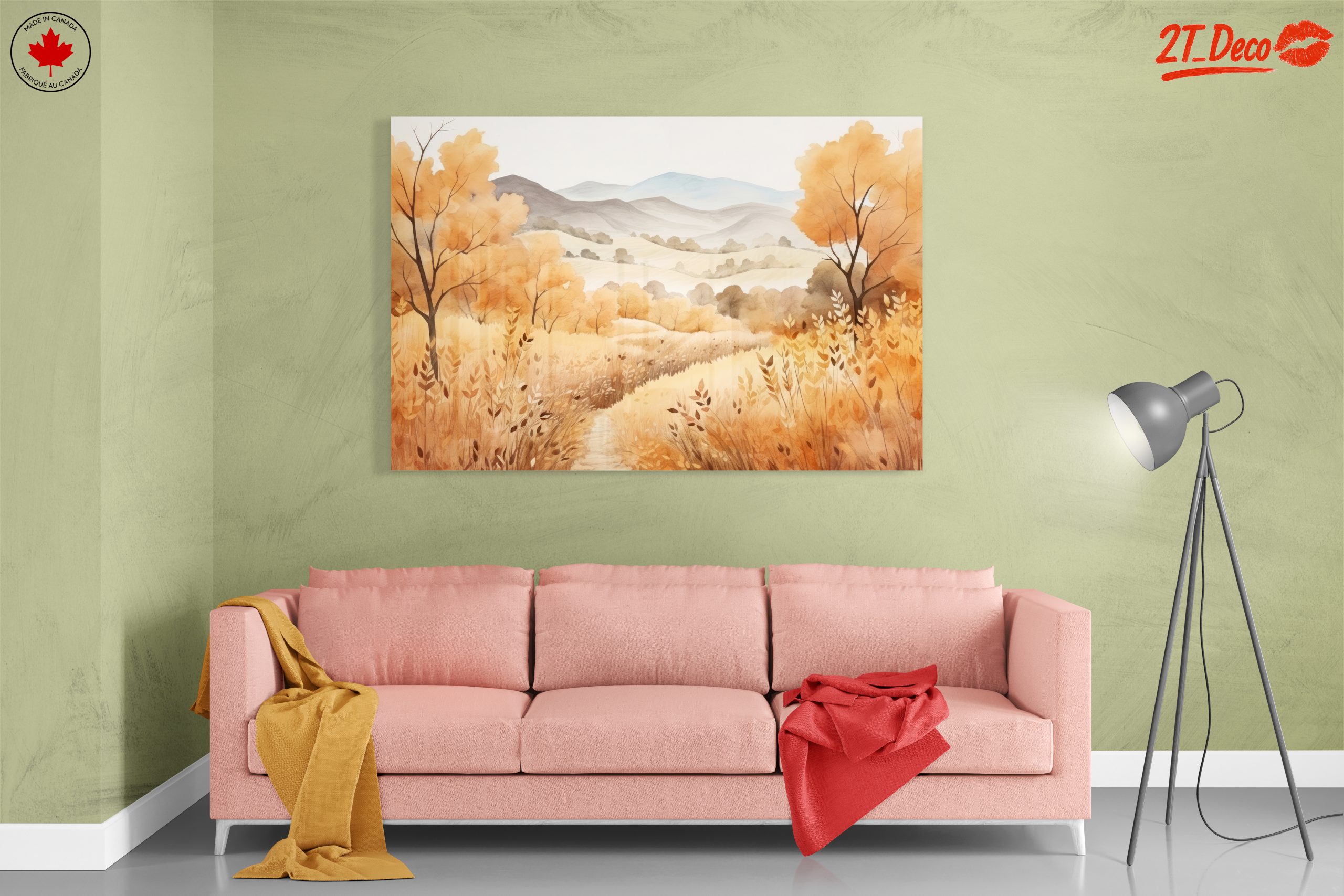 Warm Autumn Landscape with Golden Trees - Image 7