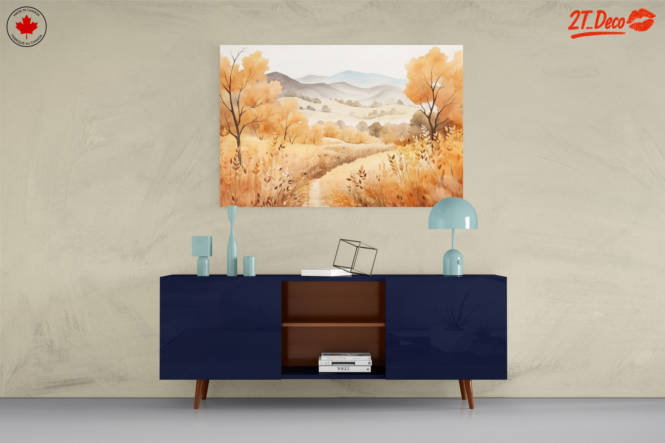 Warm Autumn Landscape with Golden Trees - Image 8