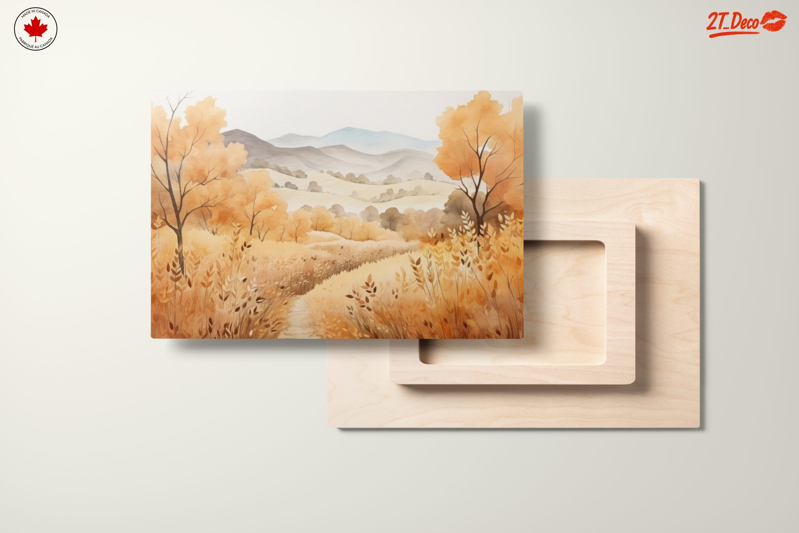 Warm Autumn Landscape with Golden Trees - Image 11