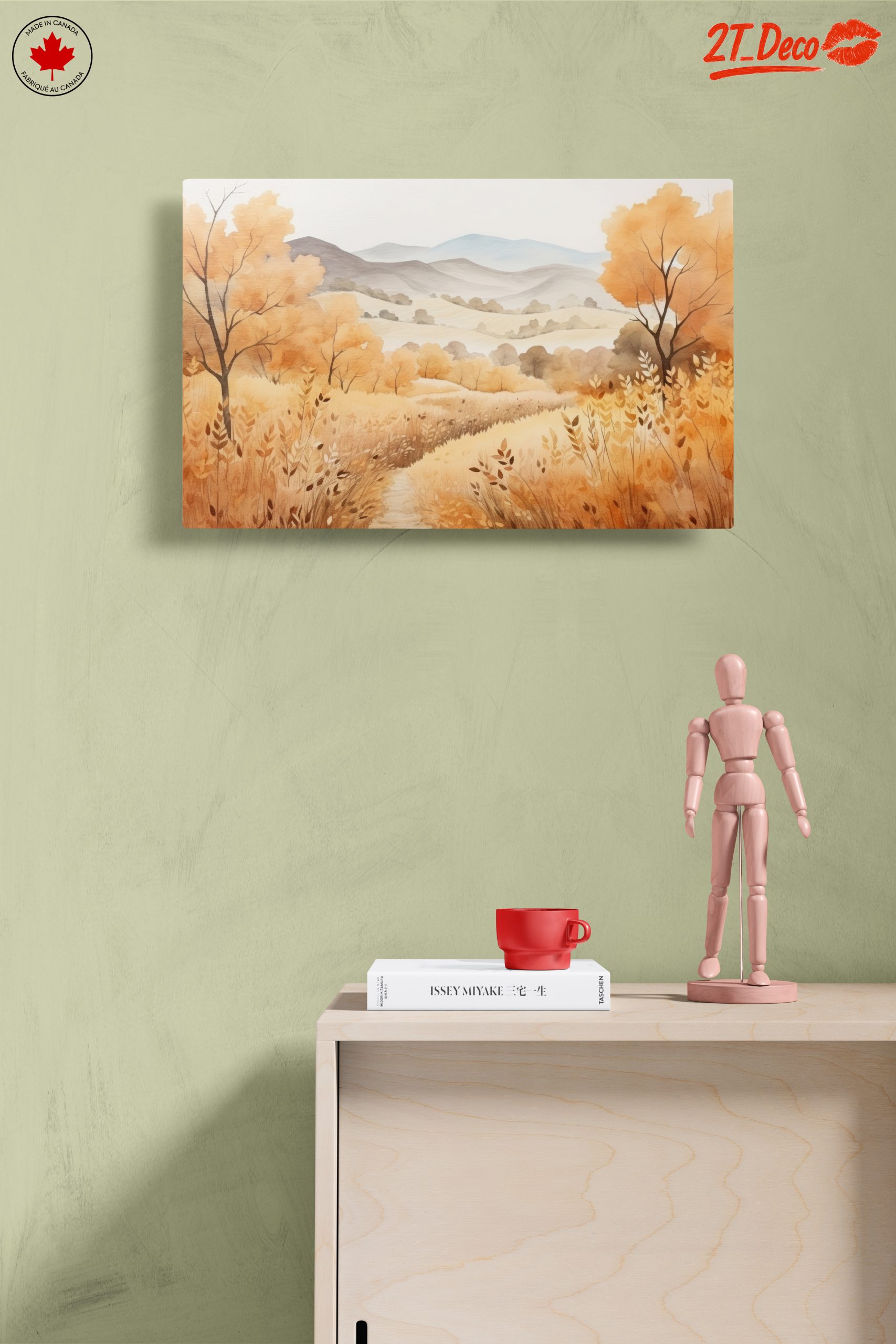 Warm Autumn Landscape with Golden Trees - Image 14