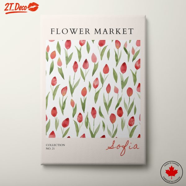 Vibrant Tulip Floral Arrangement Art