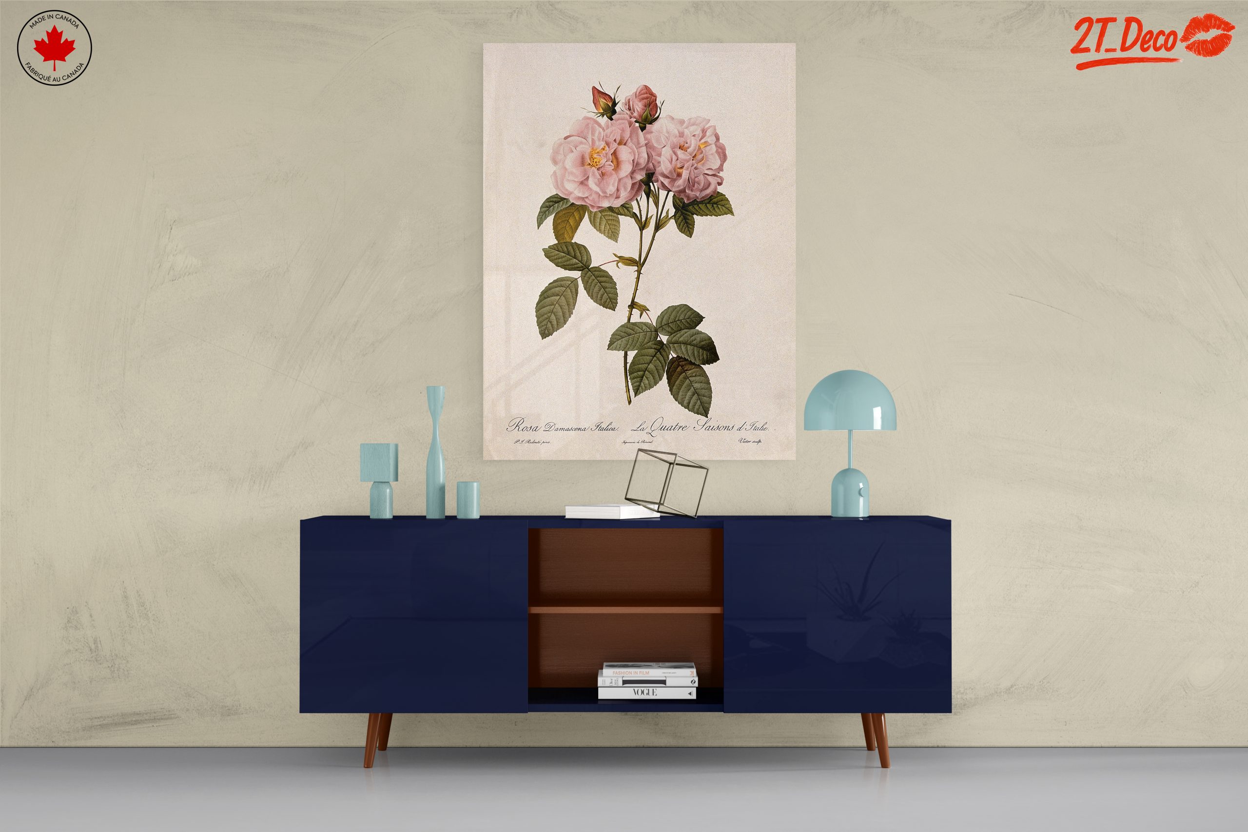 Elegant Pink Roses Botanical Artwork - Image 8