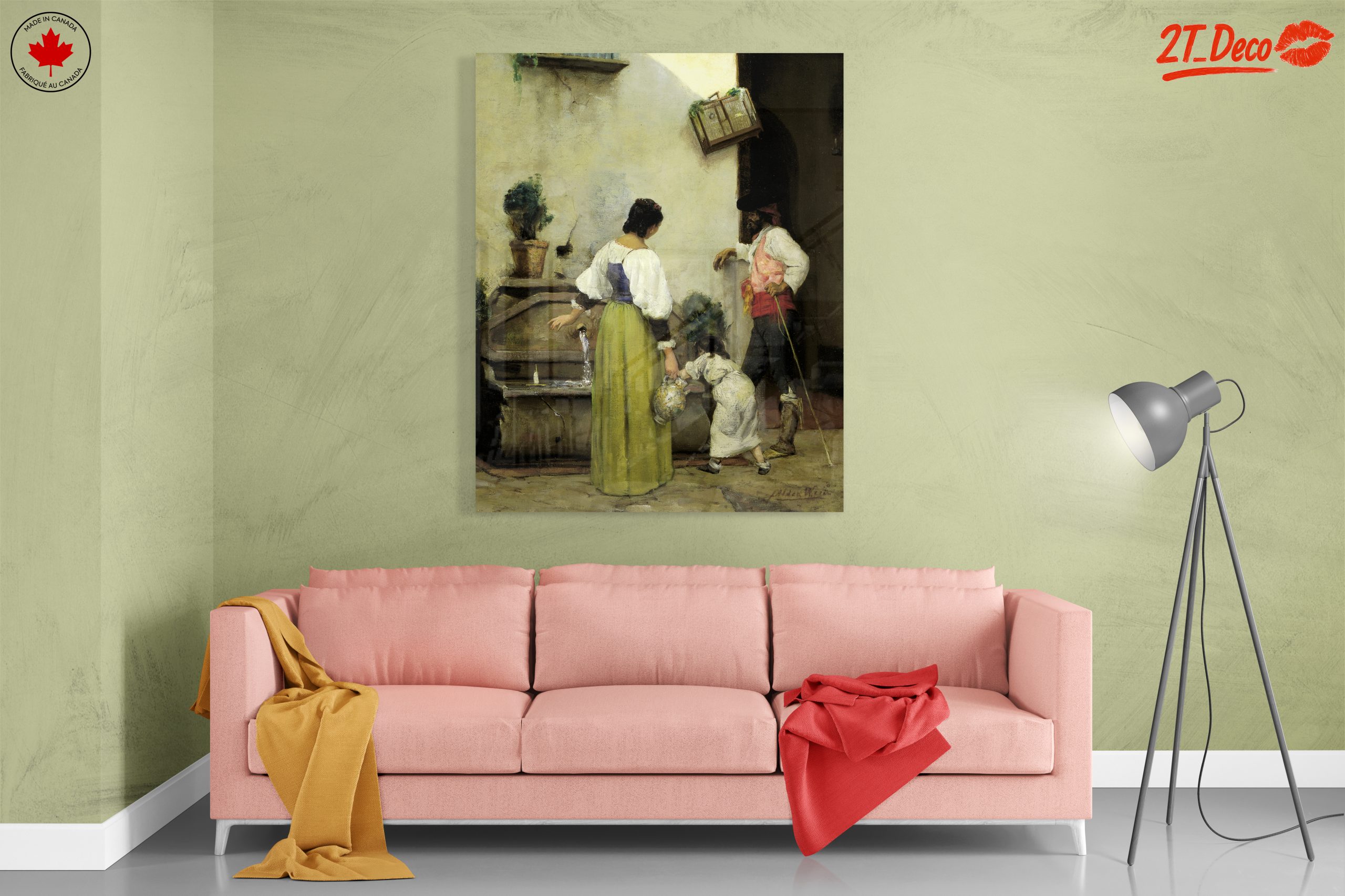 Charming Scene of Fetching Water in a Quiet Courtyard - Image 7