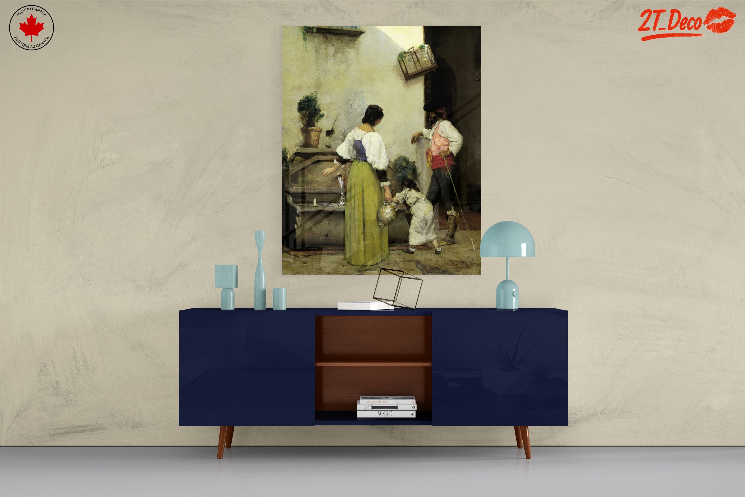 Charming Scene of Fetching Water in a Quiet Courtyard - Image 8