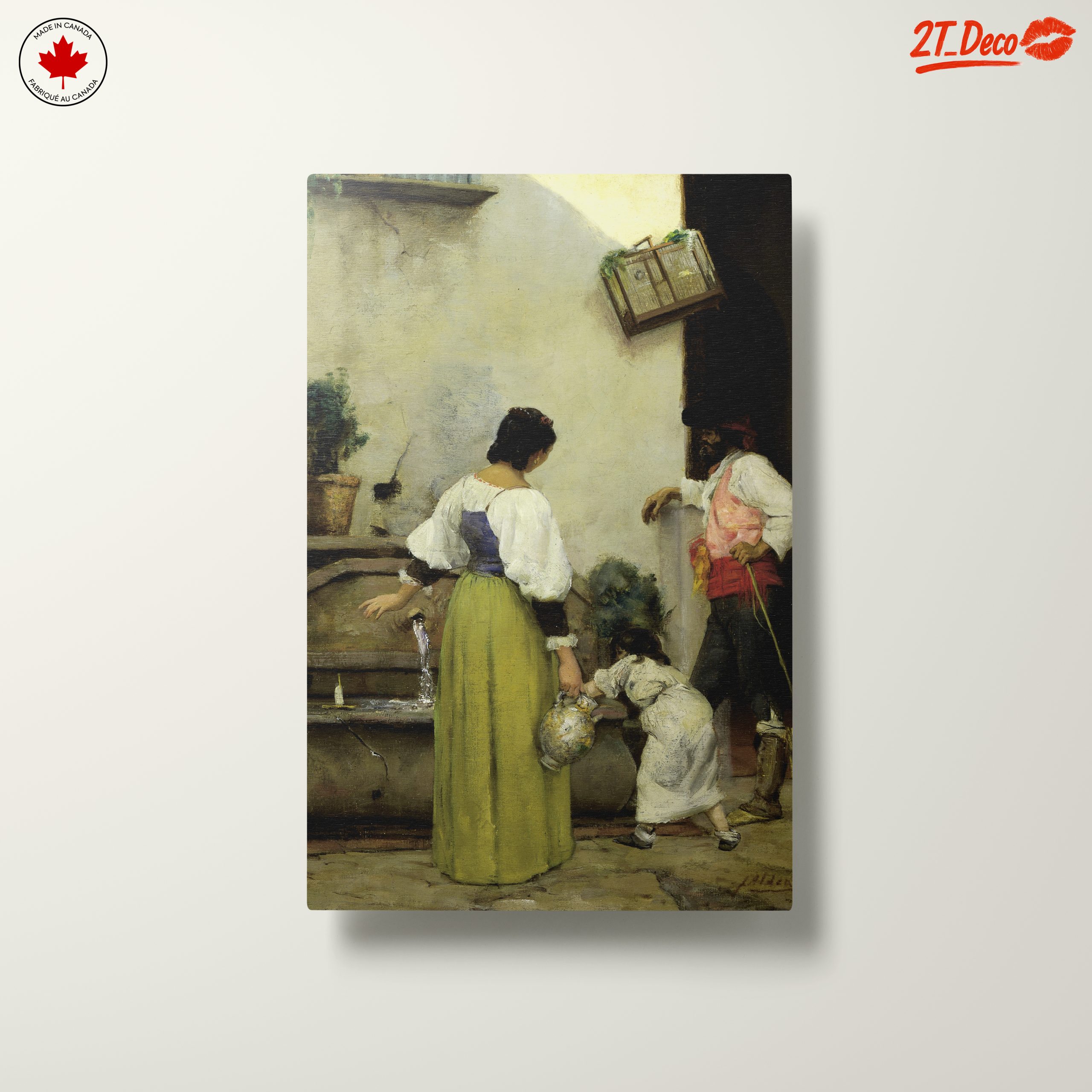 Charming Scene of Fetching Water in a Quiet Courtyard - Image 10