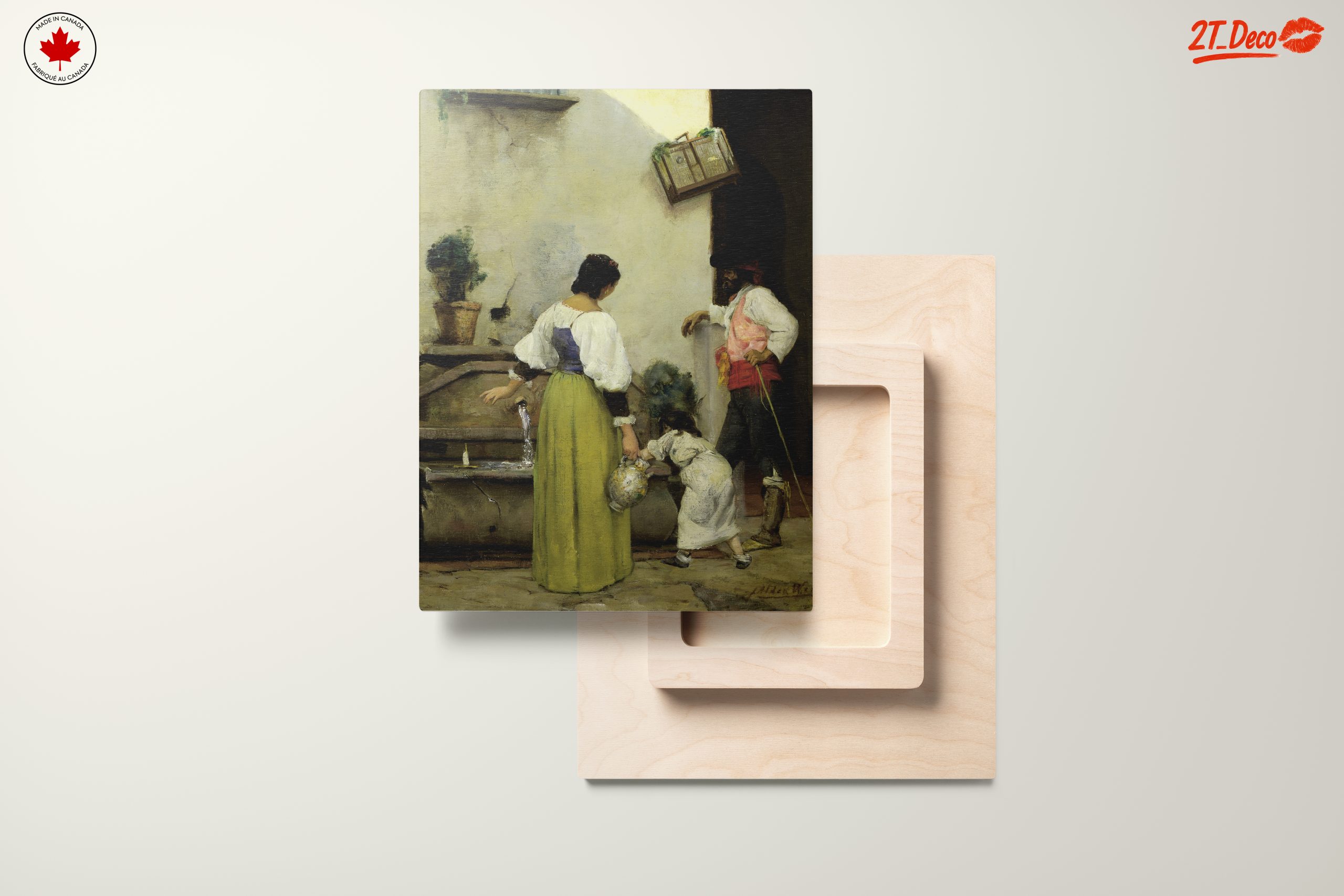 Charming Scene of Fetching Water in a Quiet Courtyard - Image 11