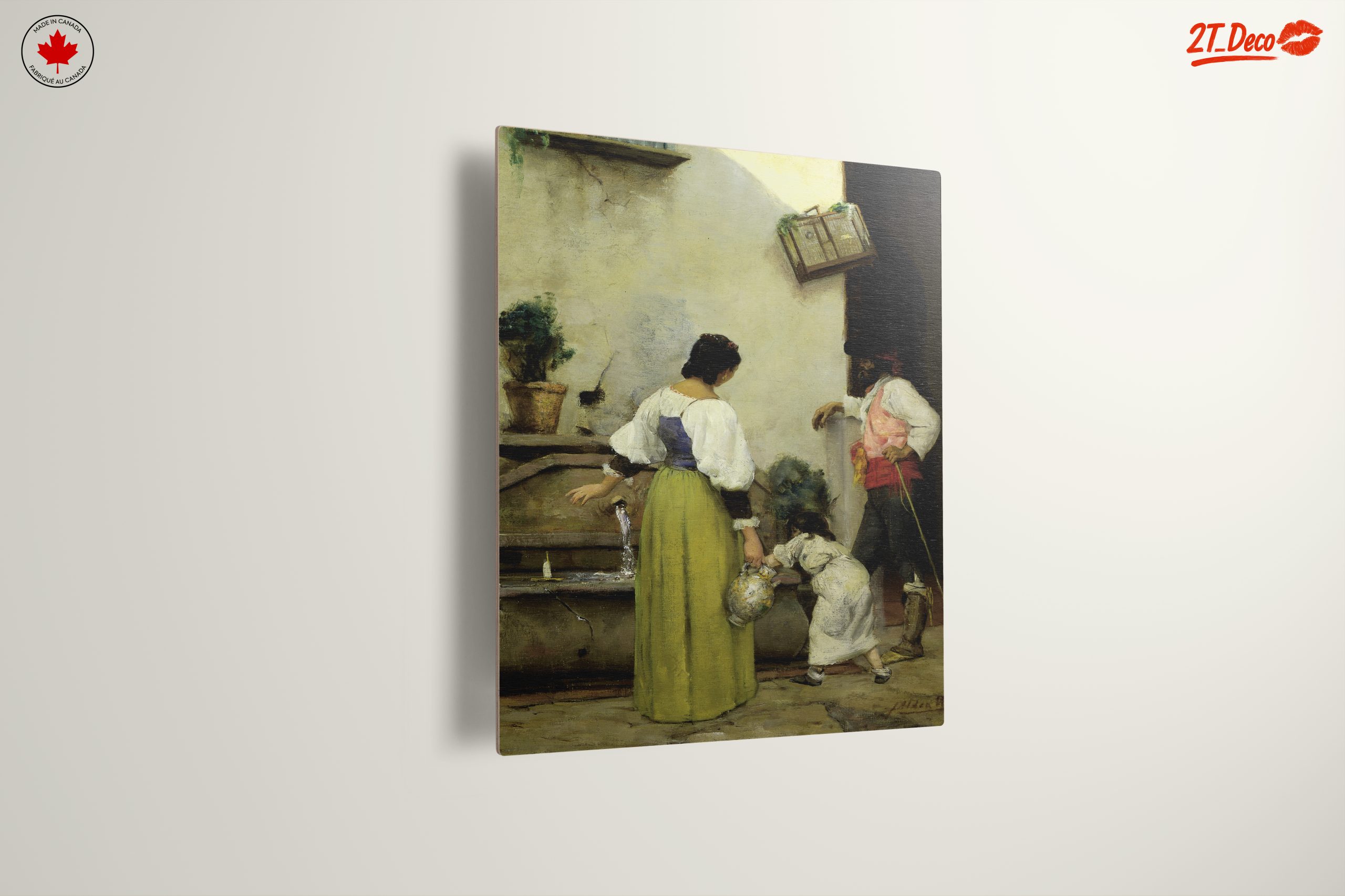 Charming Scene of Fetching Water in a Quiet Courtyard - Image 13