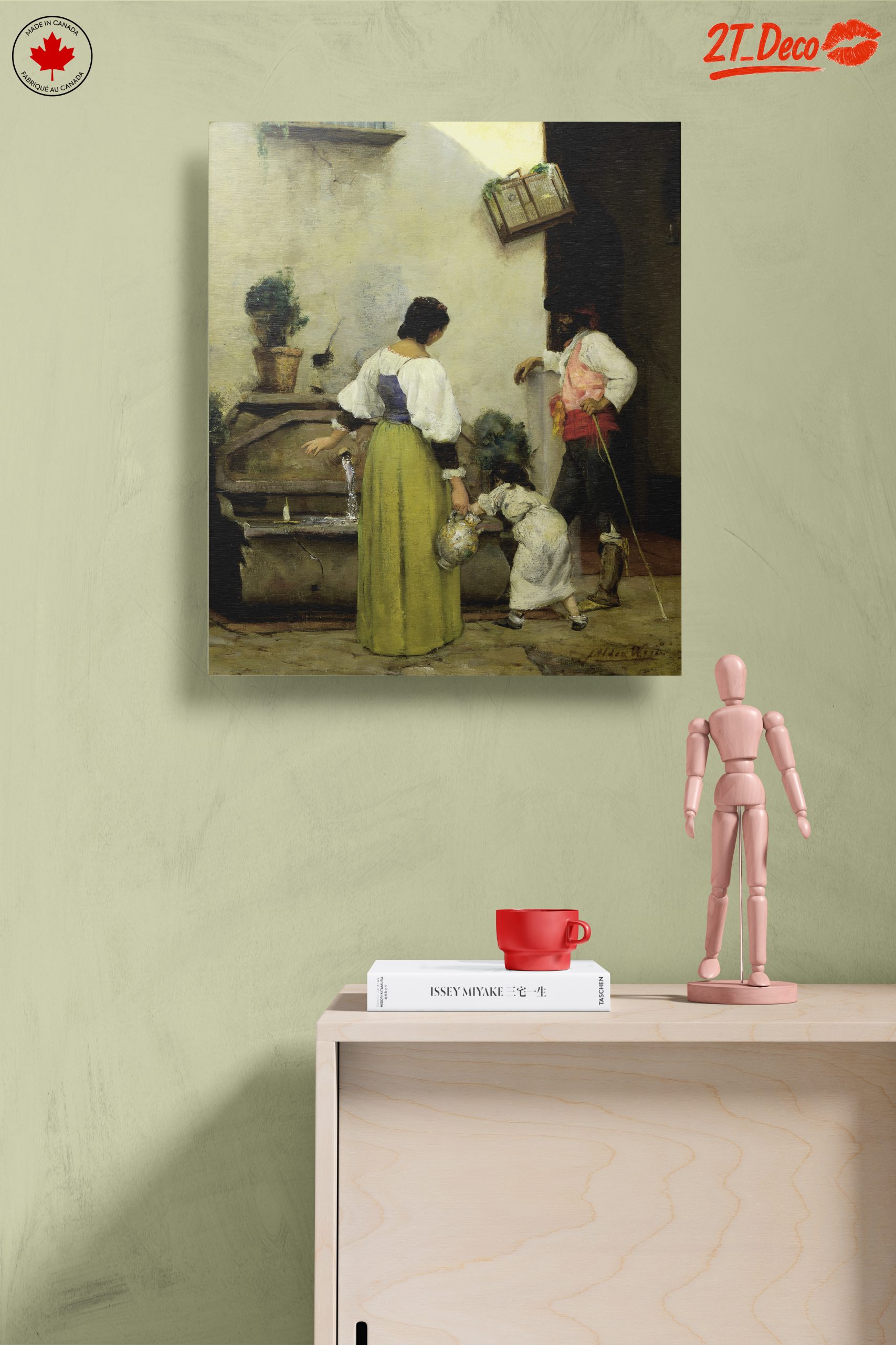 Charming Scene of Fetching Water in a Quiet Courtyard - Image 14
