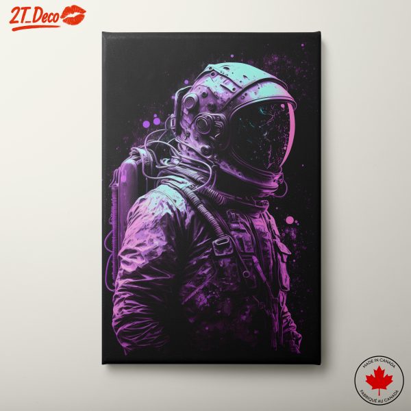 Vibrant Astronaut in Cosmic Colors