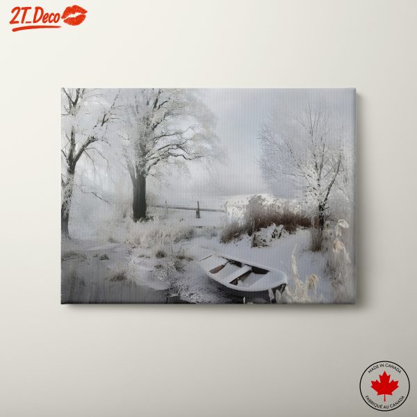 Serene Winter Landscape Abstract Art