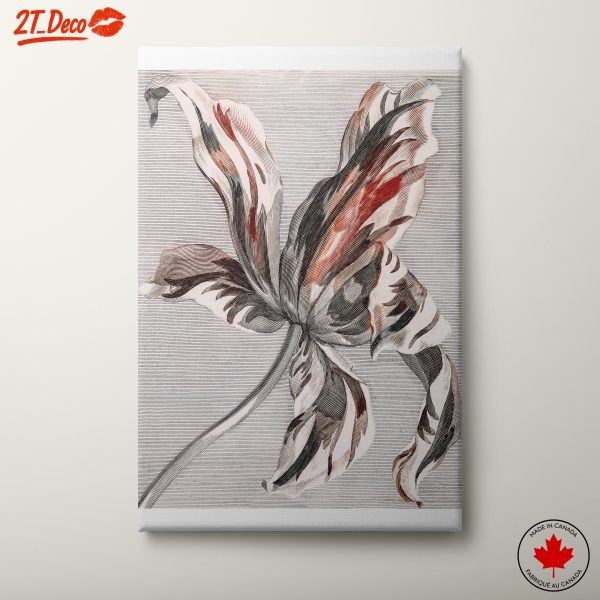 Stylized Botanical Artwork Featuring a Striking Flower
