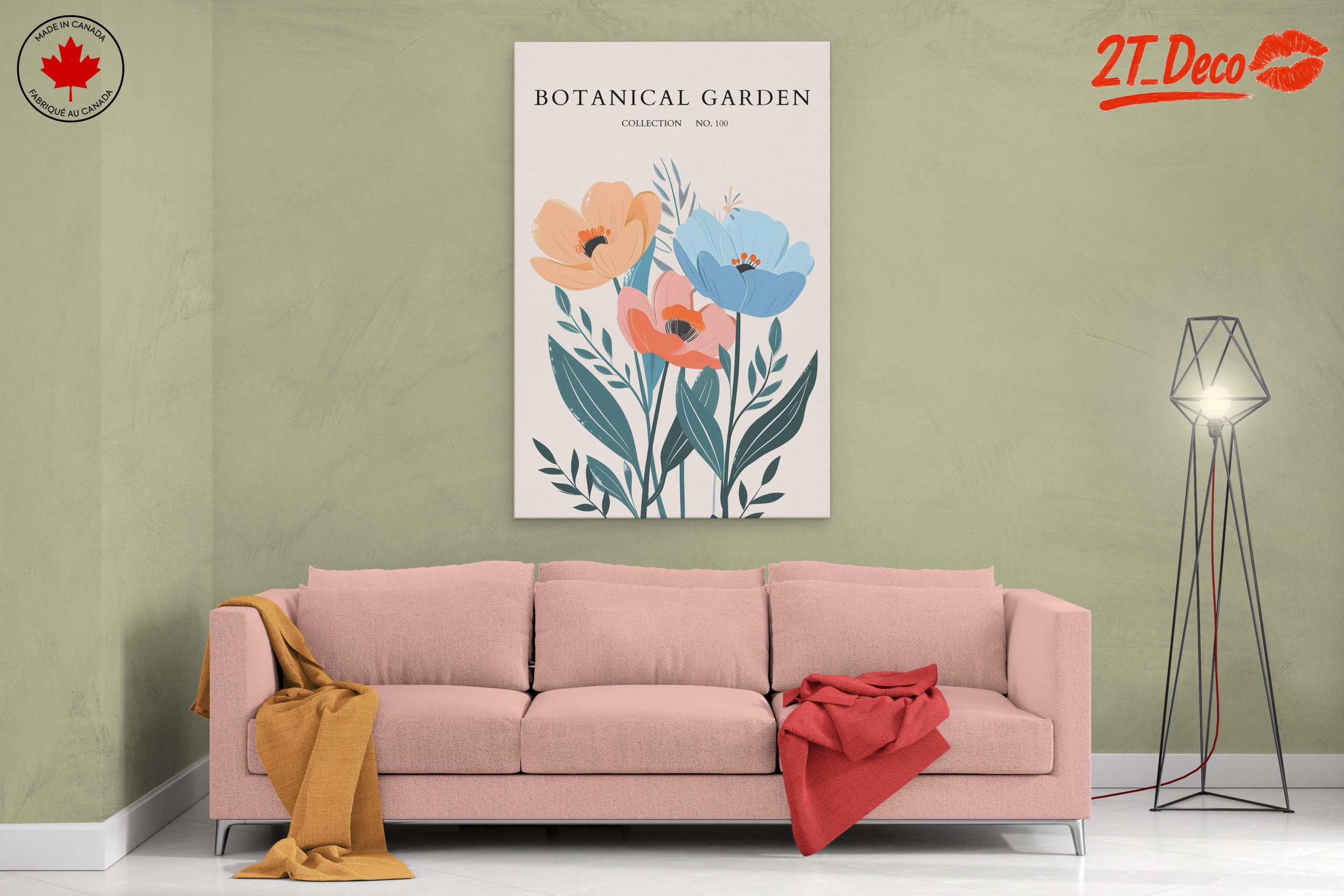 Stylized Botanical Garden Floral Art 4 - Image 2