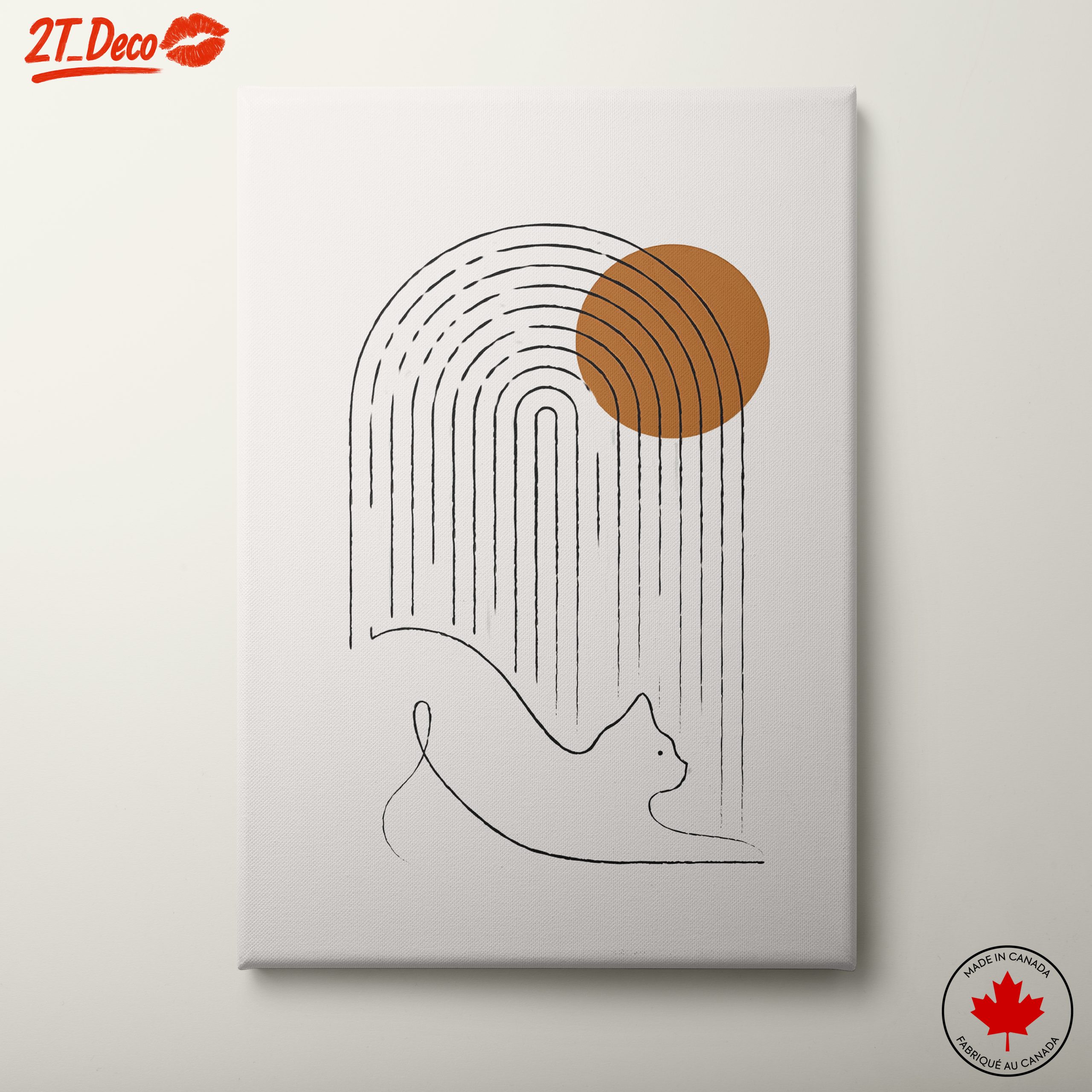 Abstract Whimsical Cat Artwork