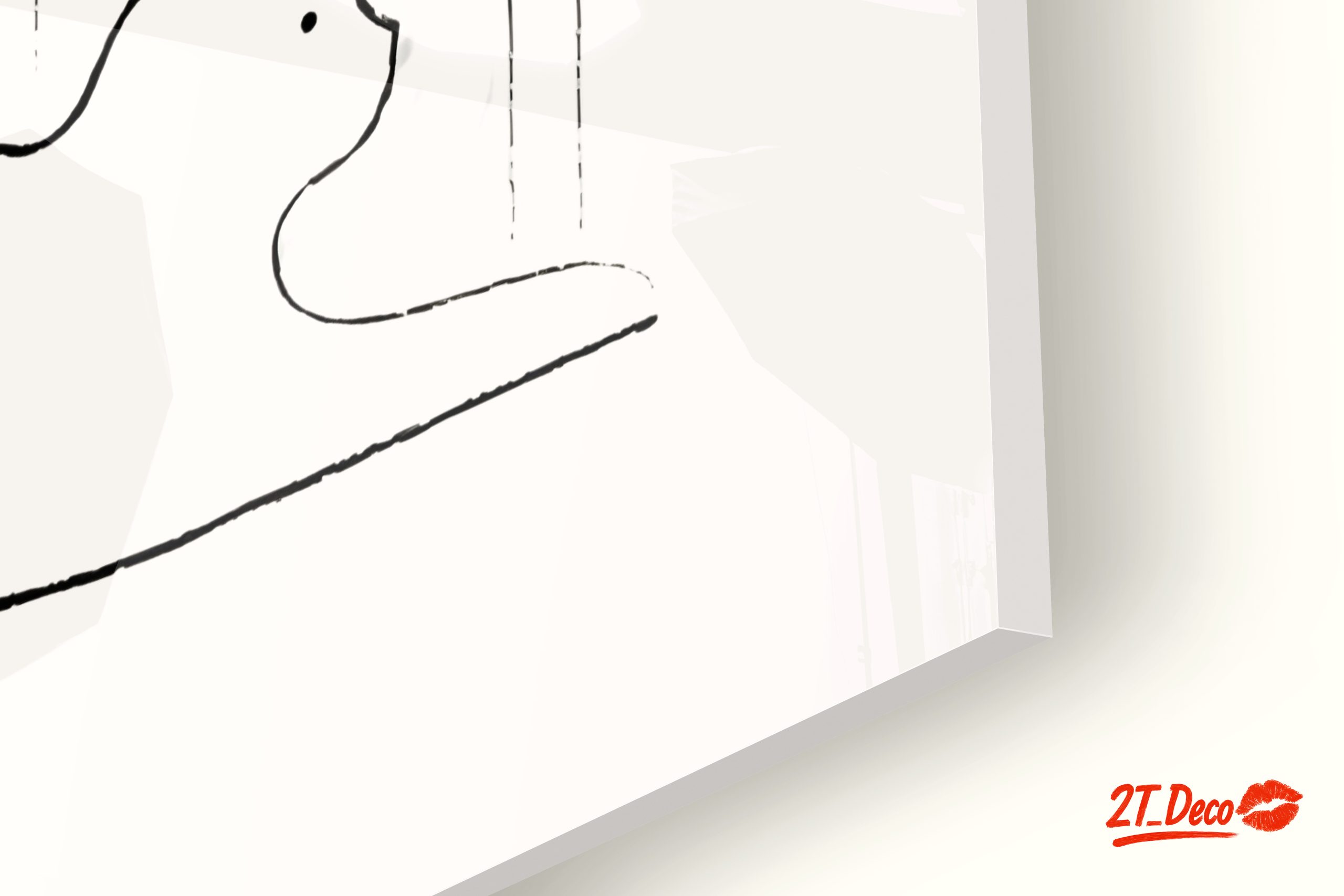 Abstract Whimsical Cat Artwork - Image 9