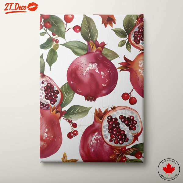 Vibrant Pomegranate Botanical Art 3