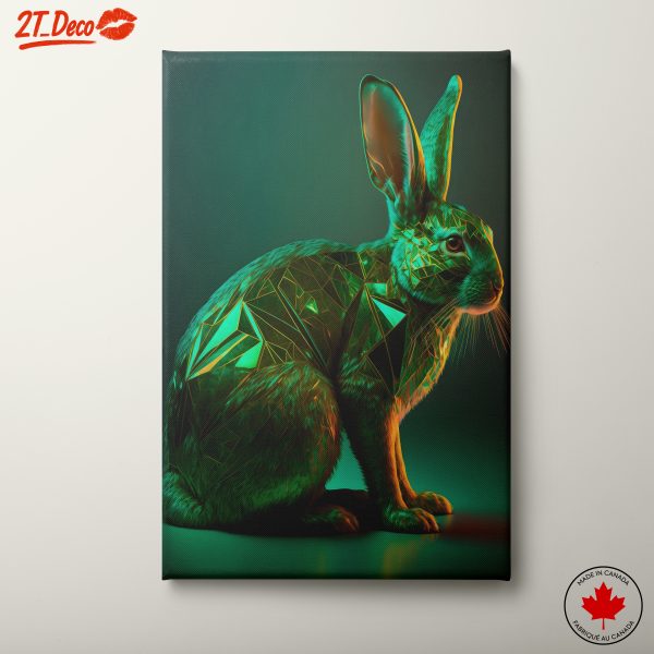 Artistic Rabbit Sculpture in Emerald
