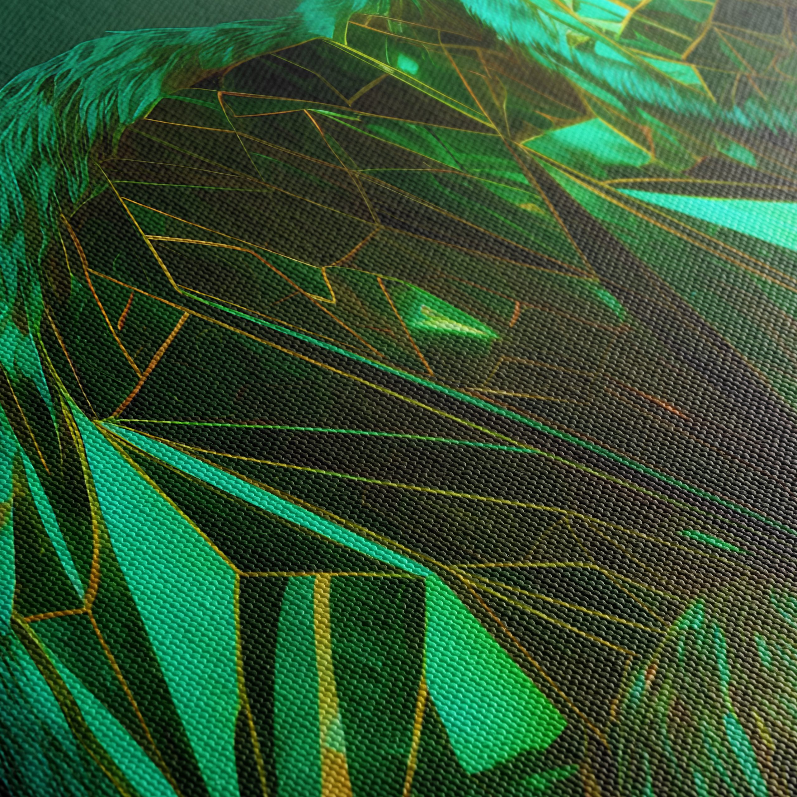 Artistic Rabbit Sculpture in Emerald - Image 5