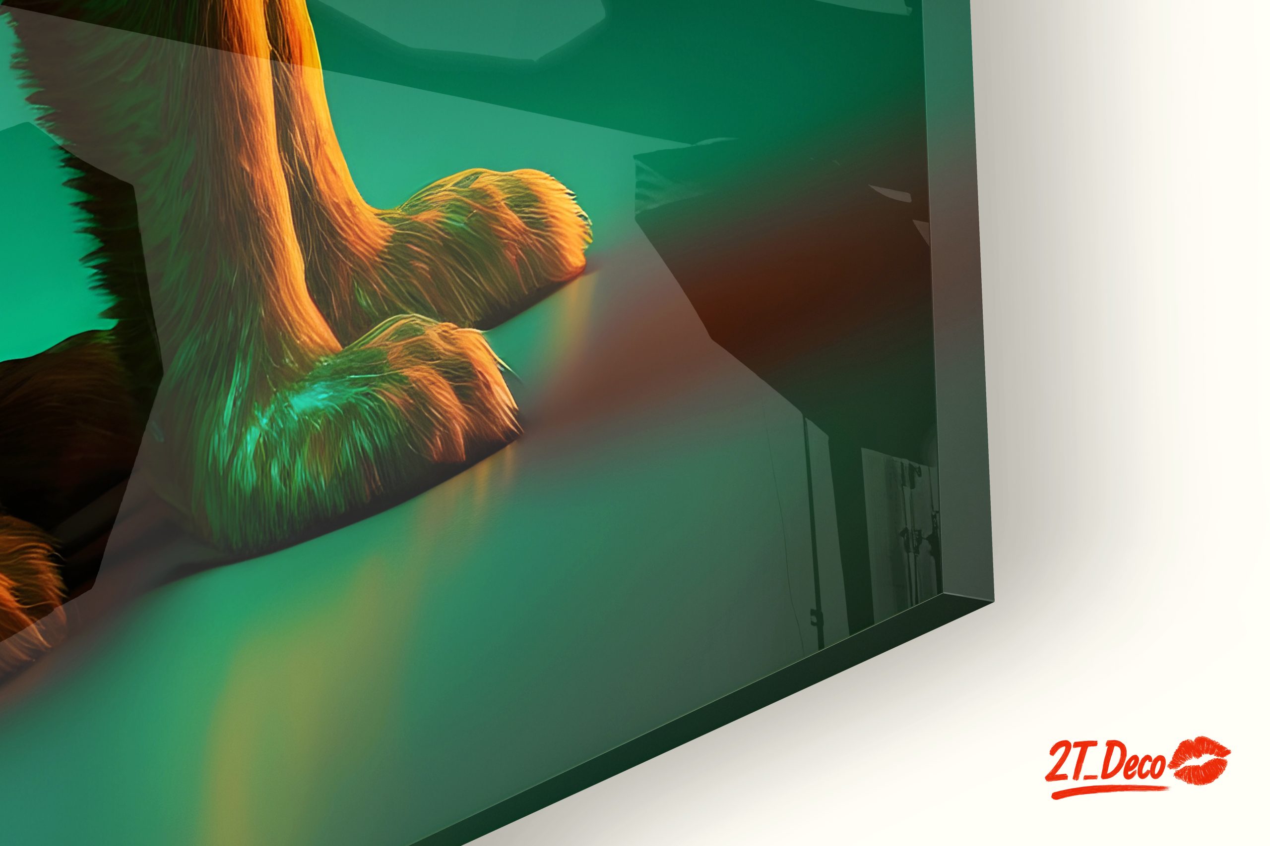 Artistic Rabbit Sculpture in Emerald - Image 9