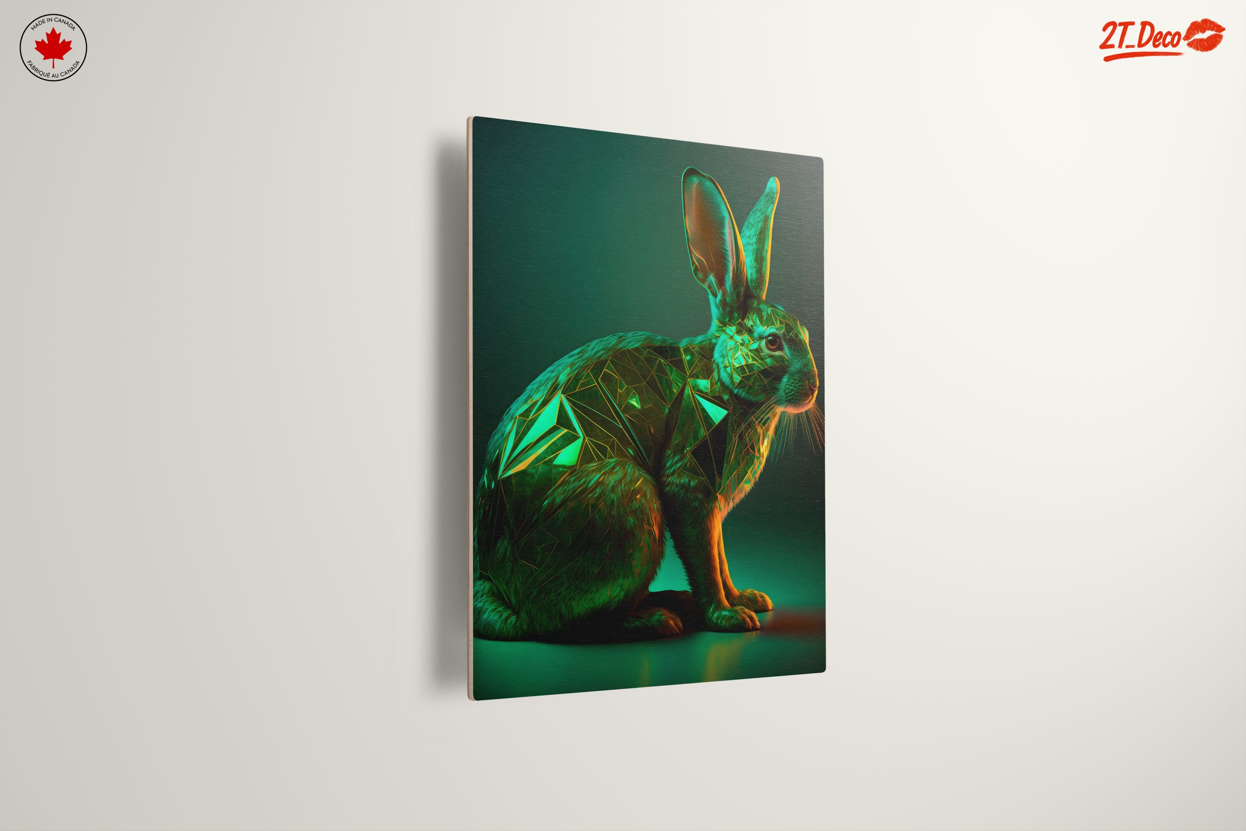 Artistic Rabbit Sculpture in Emerald - Image 13