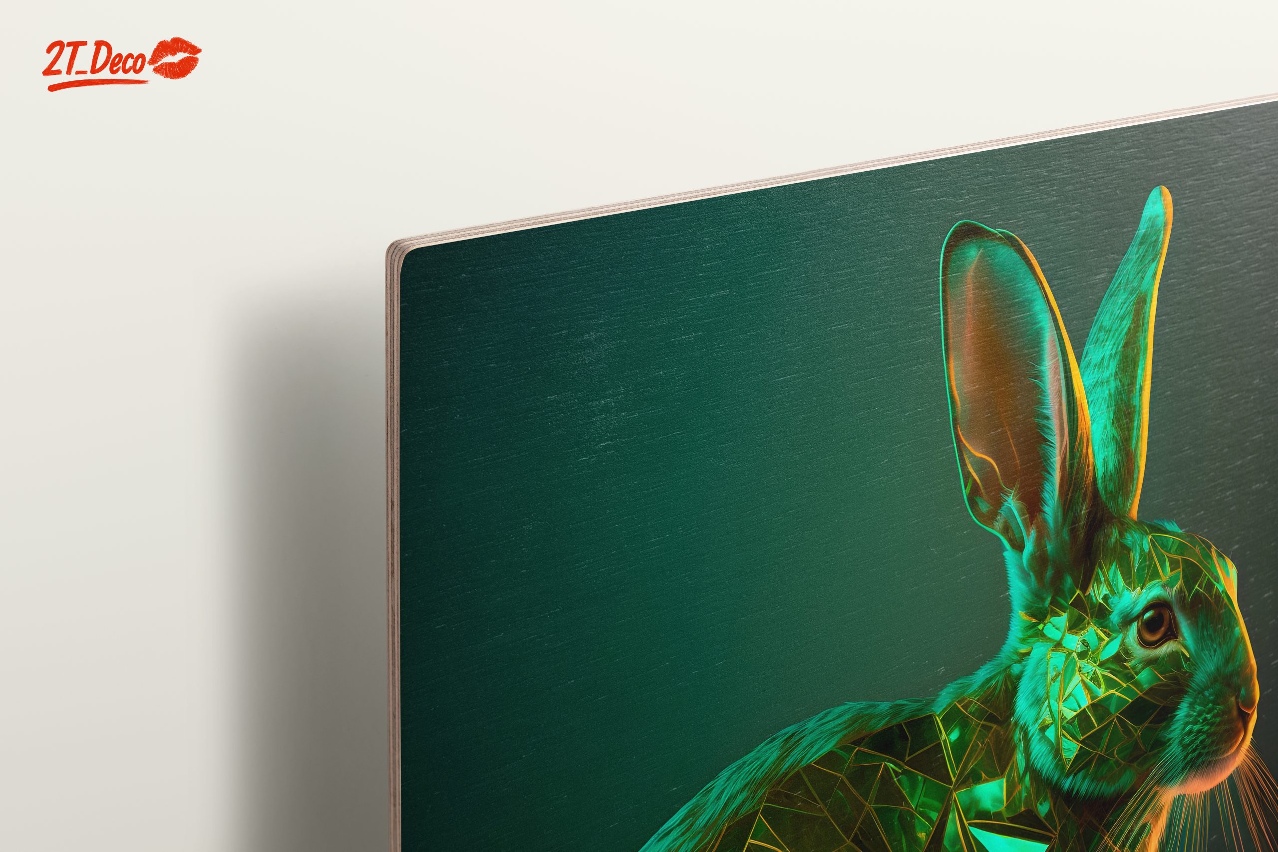 Artistic Rabbit Sculpture in Emerald - Image 15