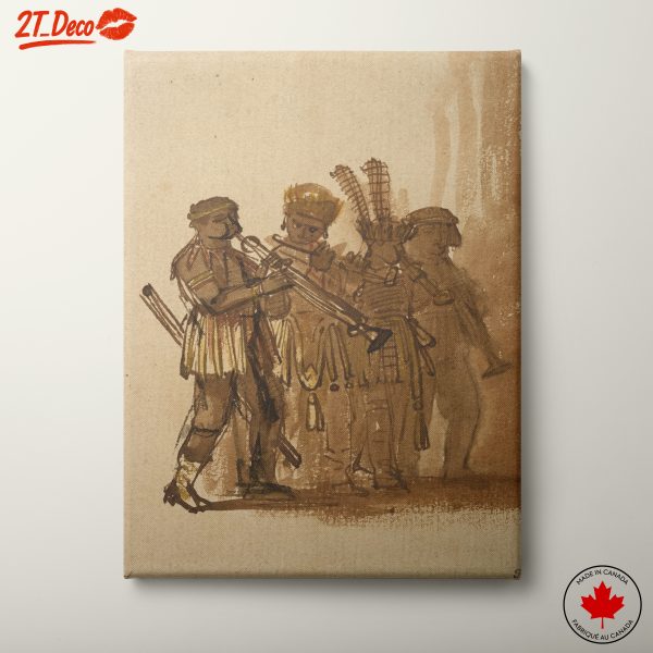 Cultural Musicians Artwork Featuring Traditional Attire