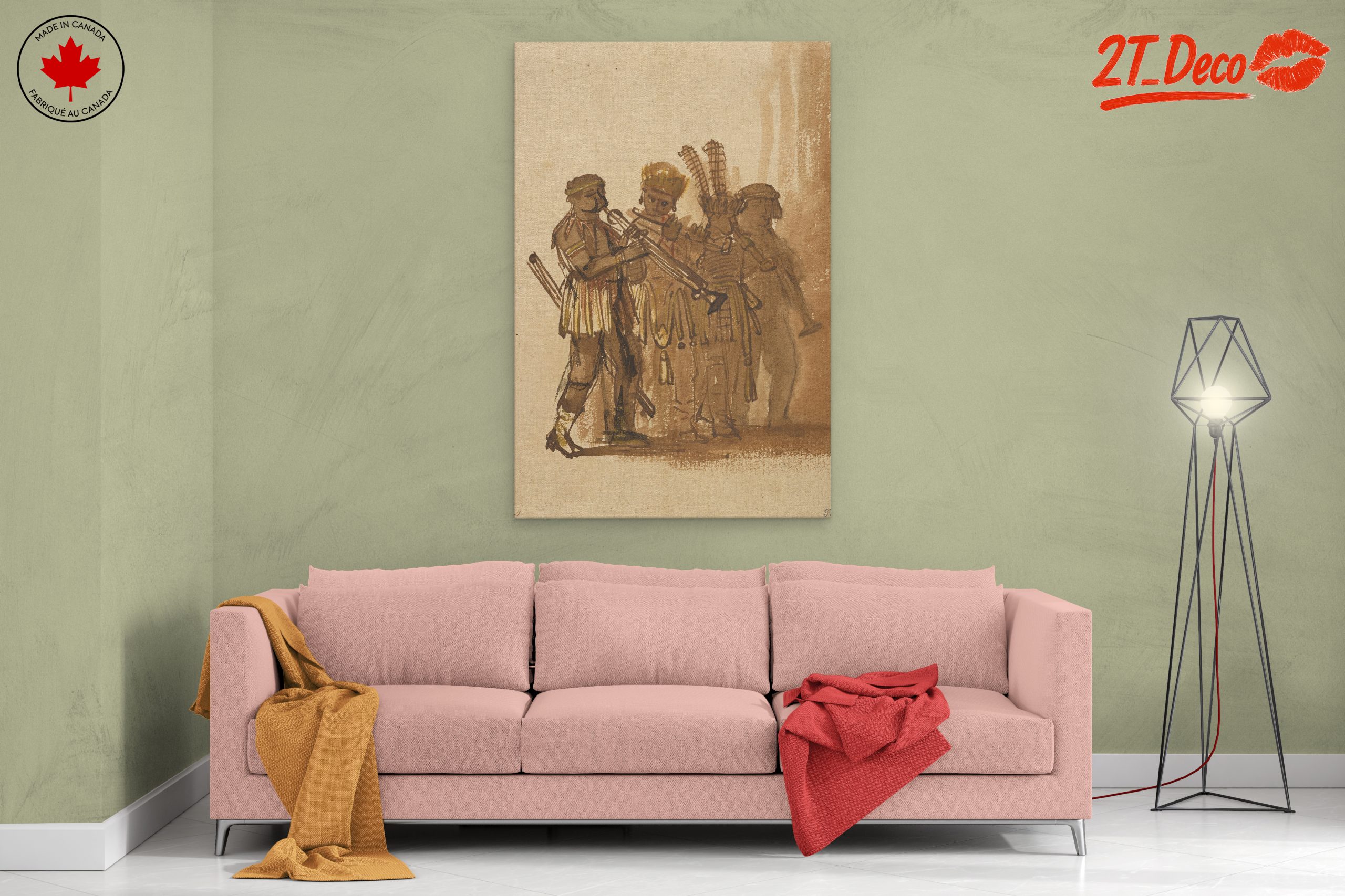 Cultural Musicians Artwork Featuring Traditional Attire - Image 2