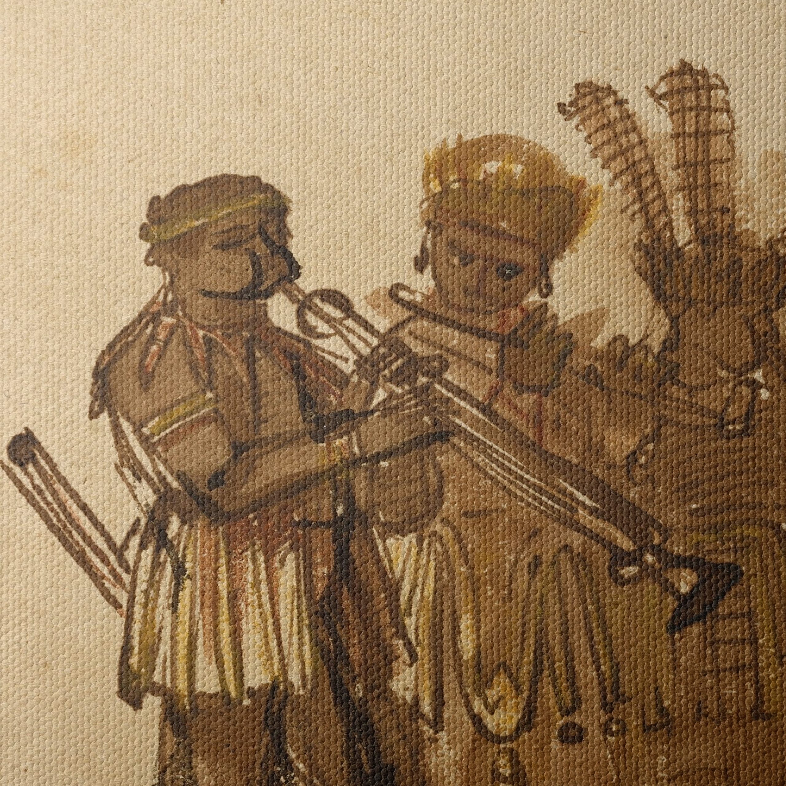 Cultural Musicians Artwork Featuring Traditional Attire - Image 4