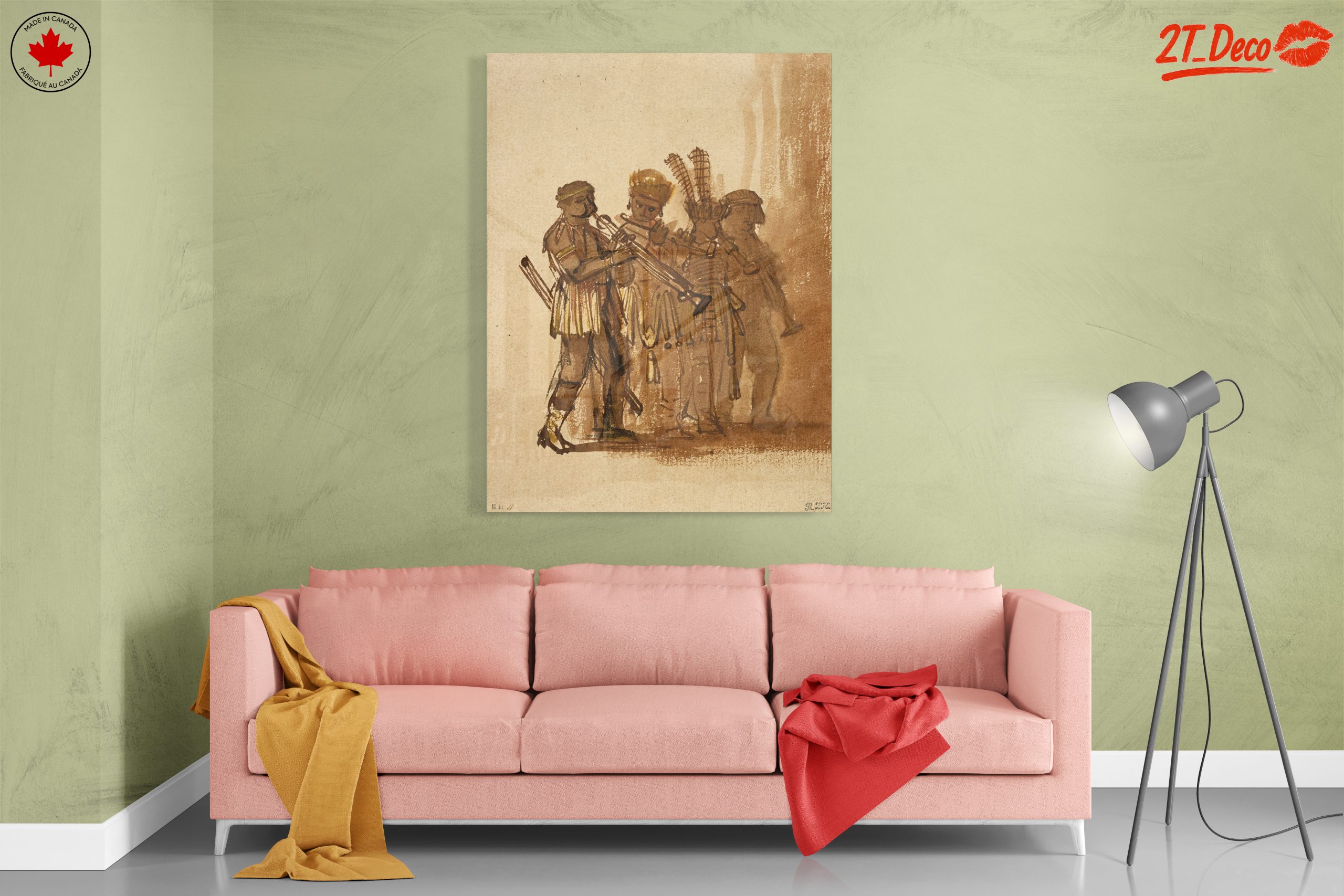 Cultural Musicians Artwork Featuring Traditional Attire - Image 7