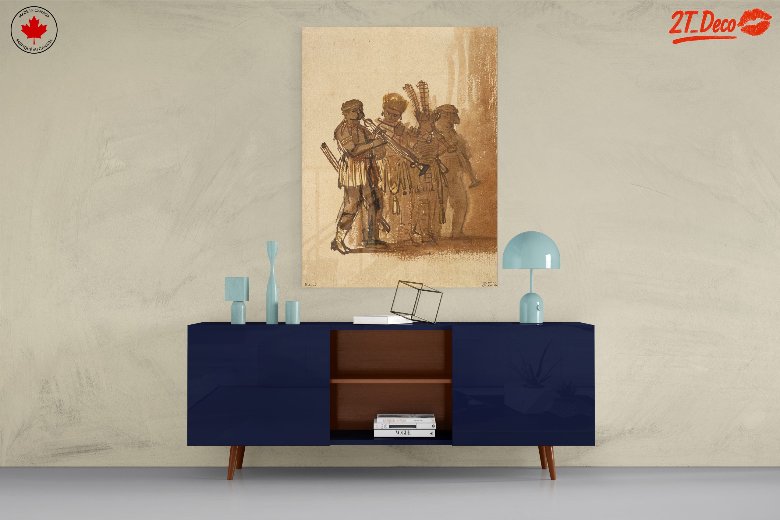 Cultural Musicians Artwork Featuring Traditional Attire - Image 8