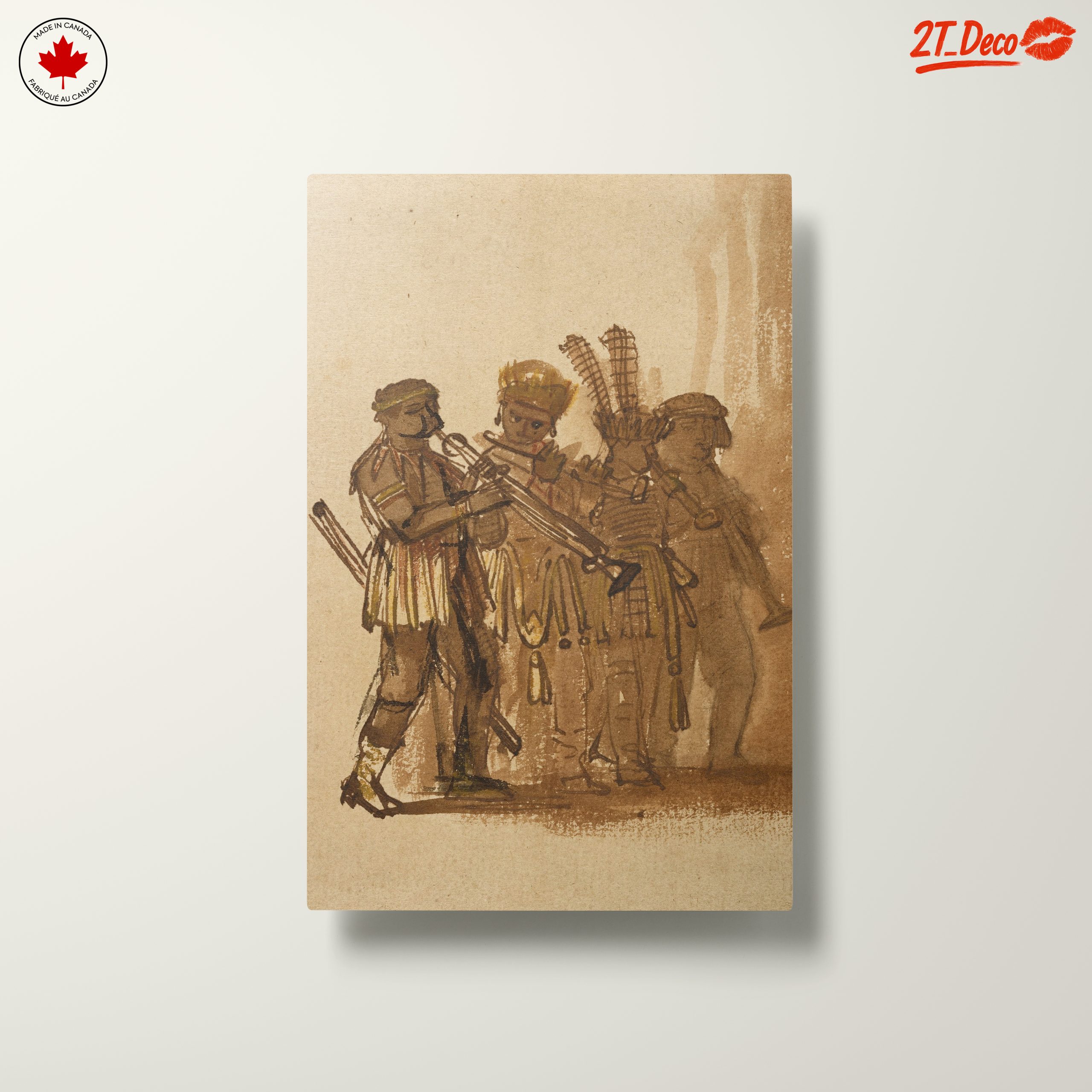 Cultural Musicians Artwork Featuring Traditional Attire - Image 10