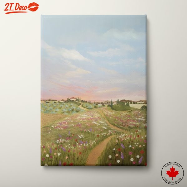 Serene Floral Landscape with Path